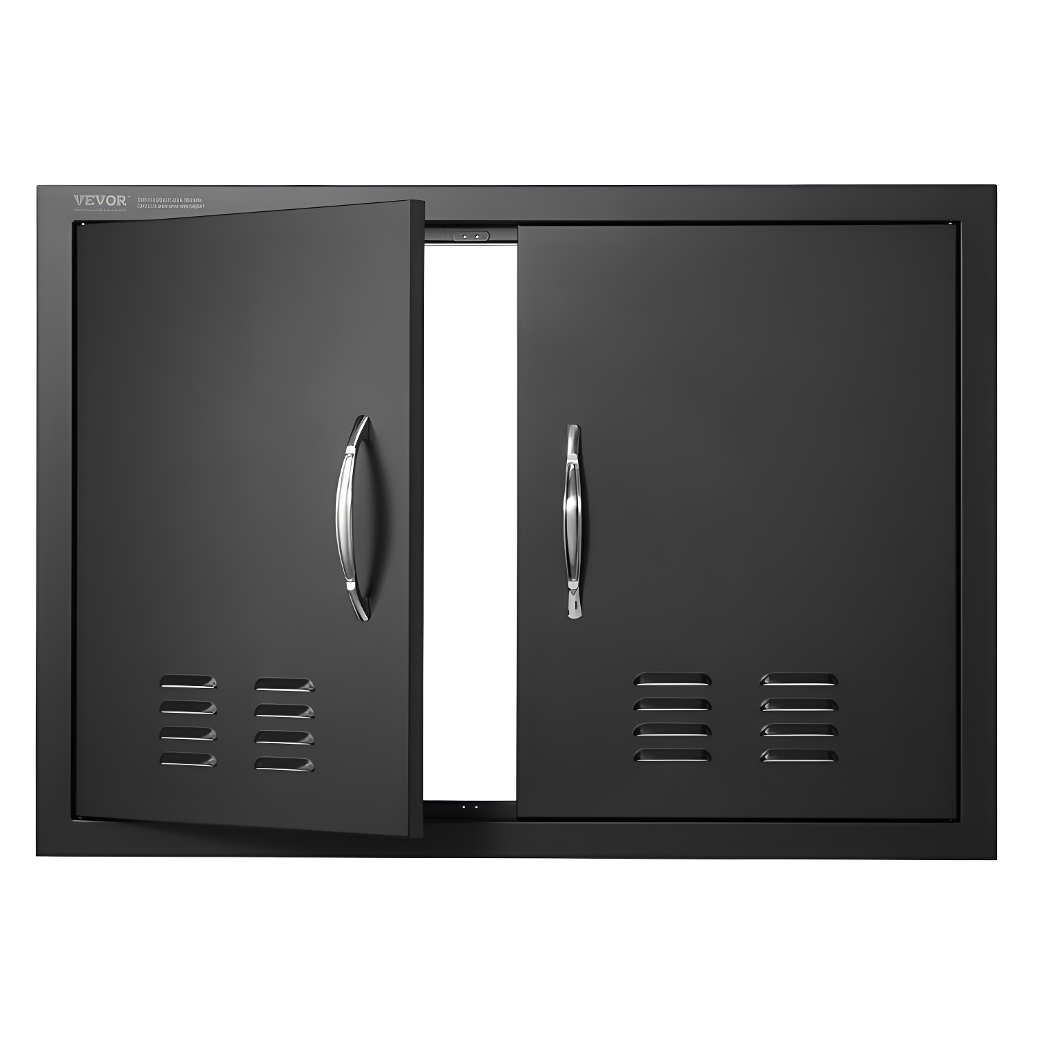 Black Stainless Steel Reversible Outdoor Kitchen Access Door