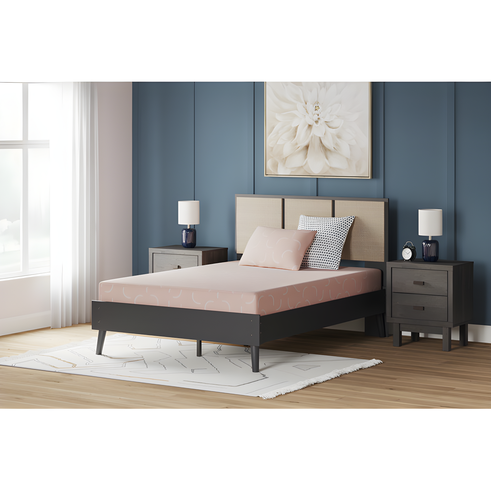 Full Size Pink Memory Foam Mattress with Pillow