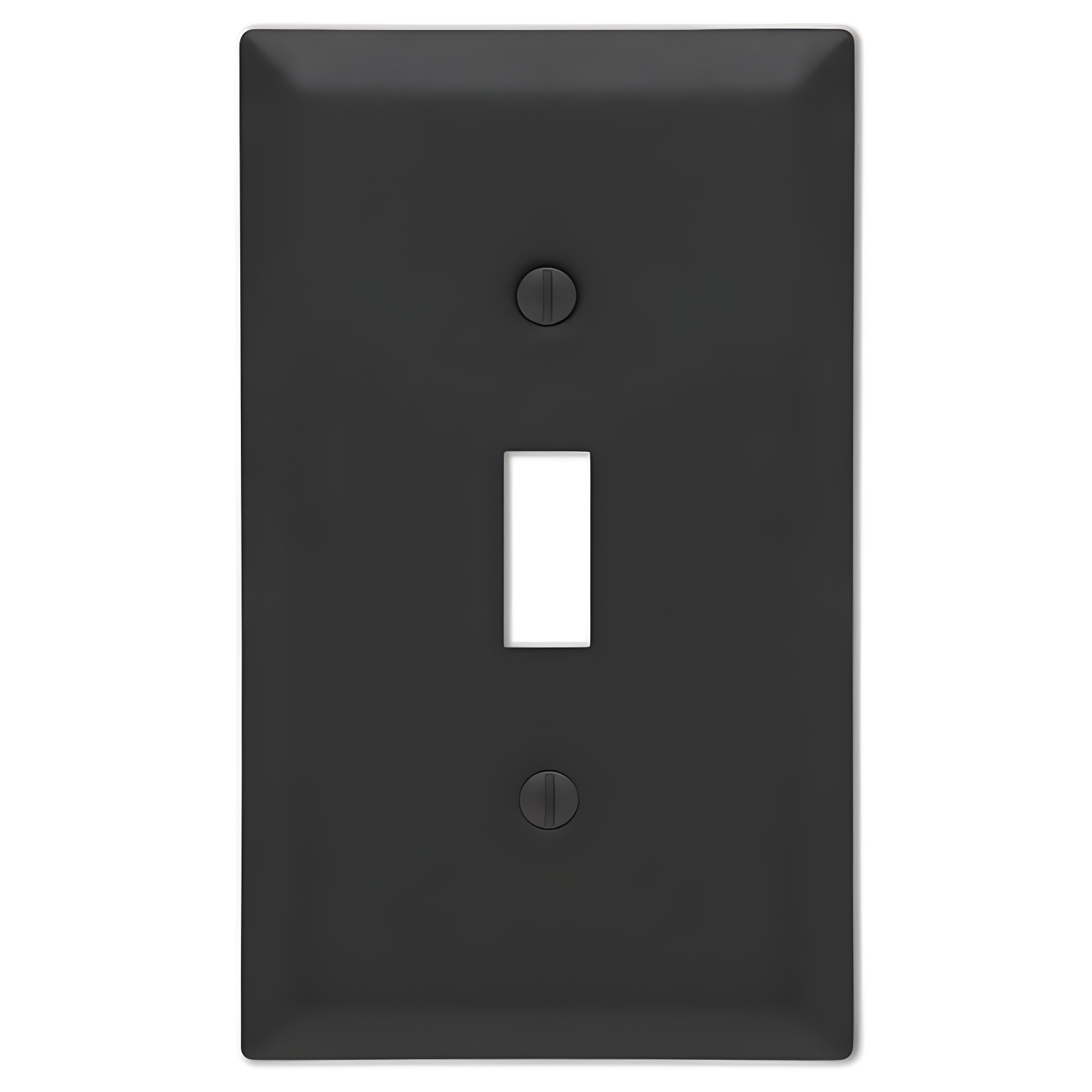 Matte Black Stamped Steel Rectangle Toggle Wall Plate