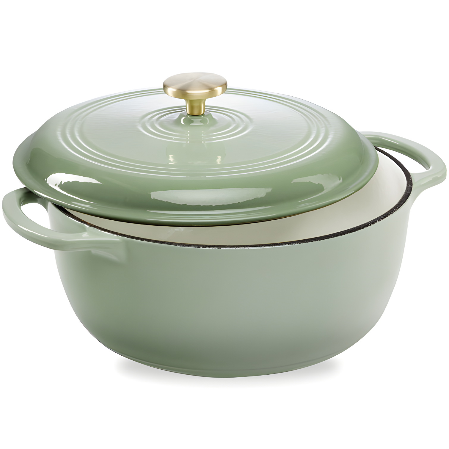 Sage Green 6 Quart Enameled Cast Iron Dutch Oven