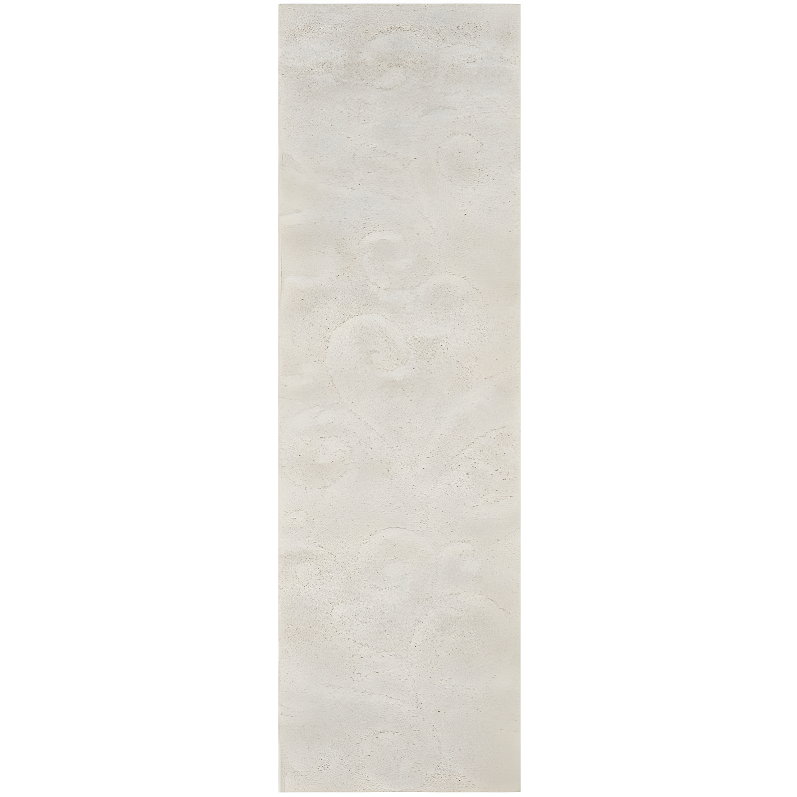 Cream Floral High-Low Pile Shag Runner Rug