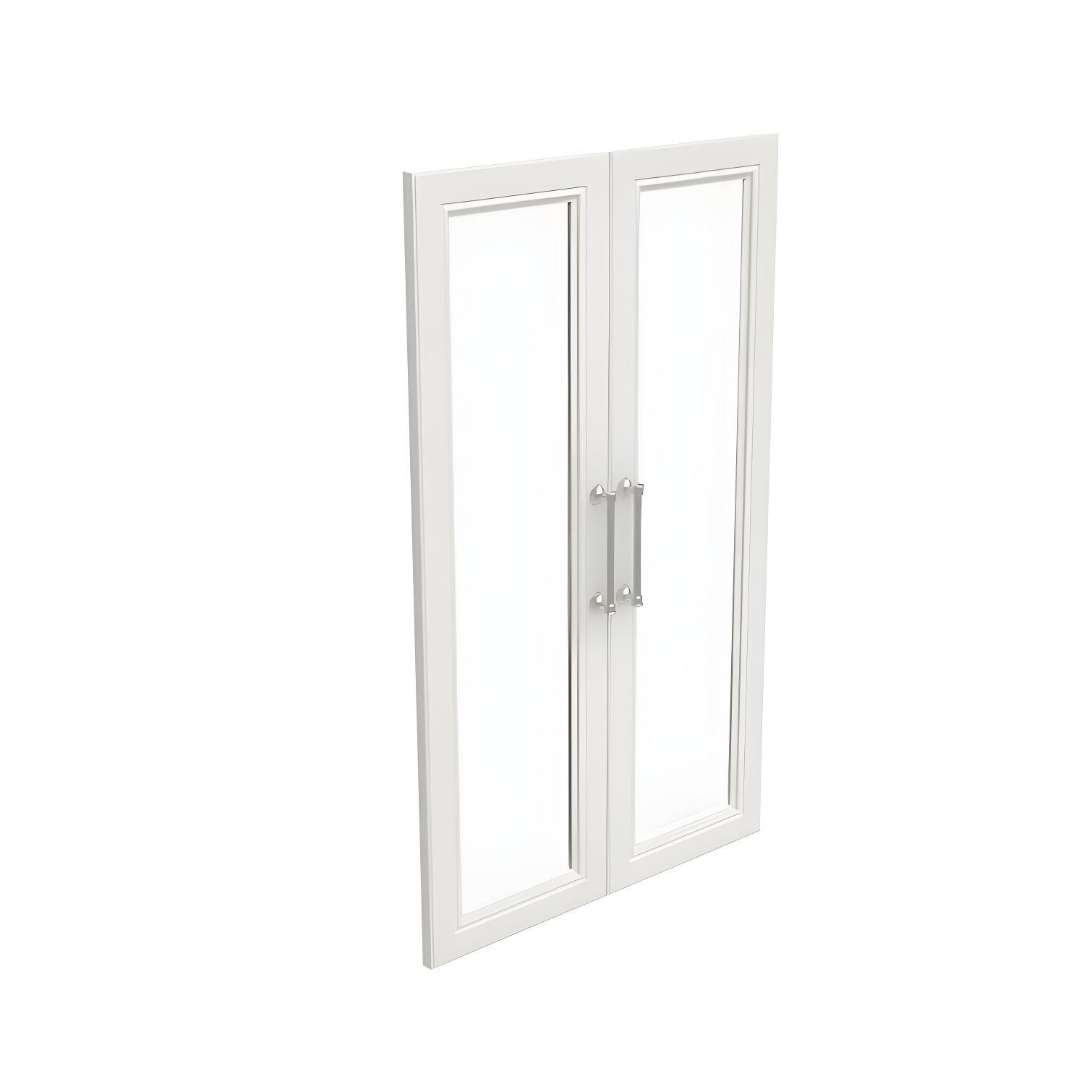 White Shaker Style Glass Pane Closet Doors