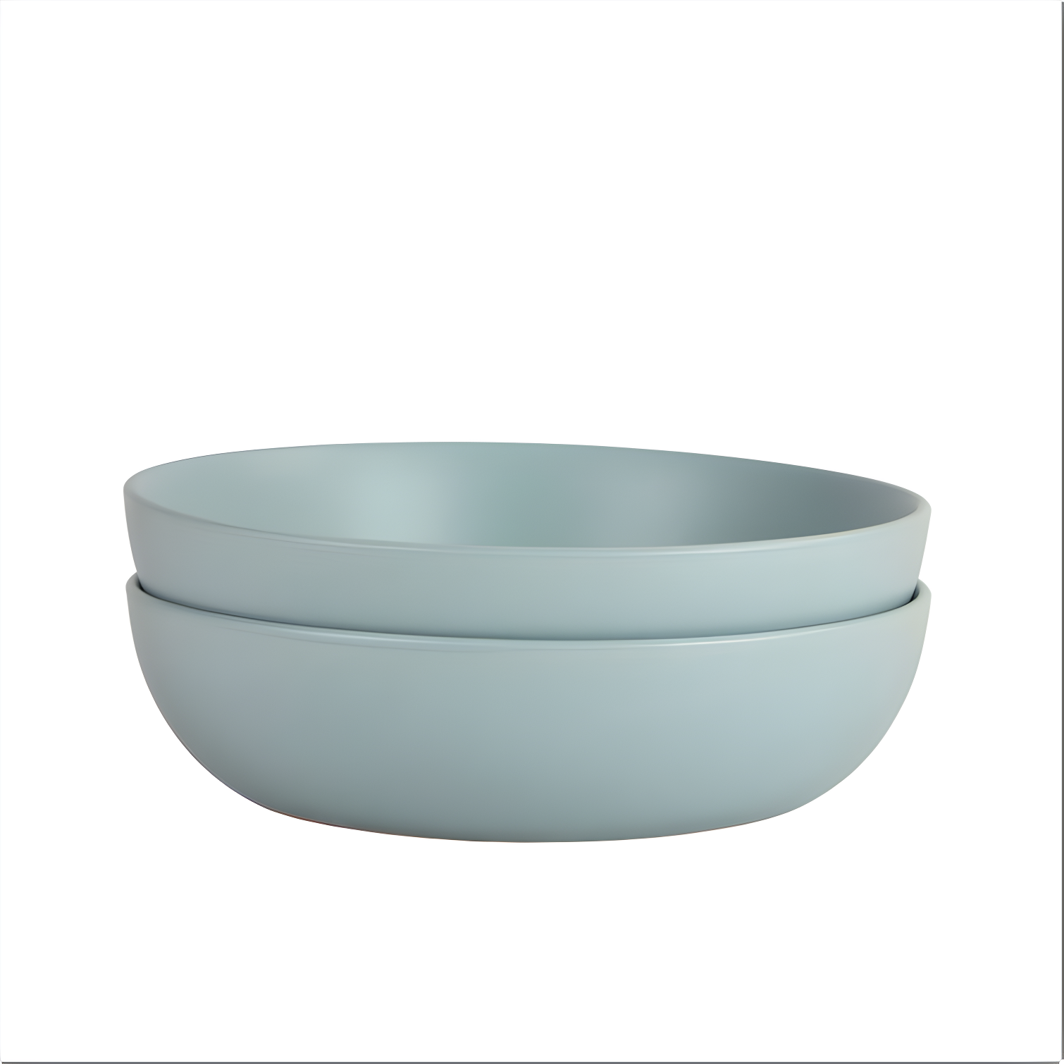 Mineral Blue Ceramic Microwave Safe Serving Bowls, Set of 2