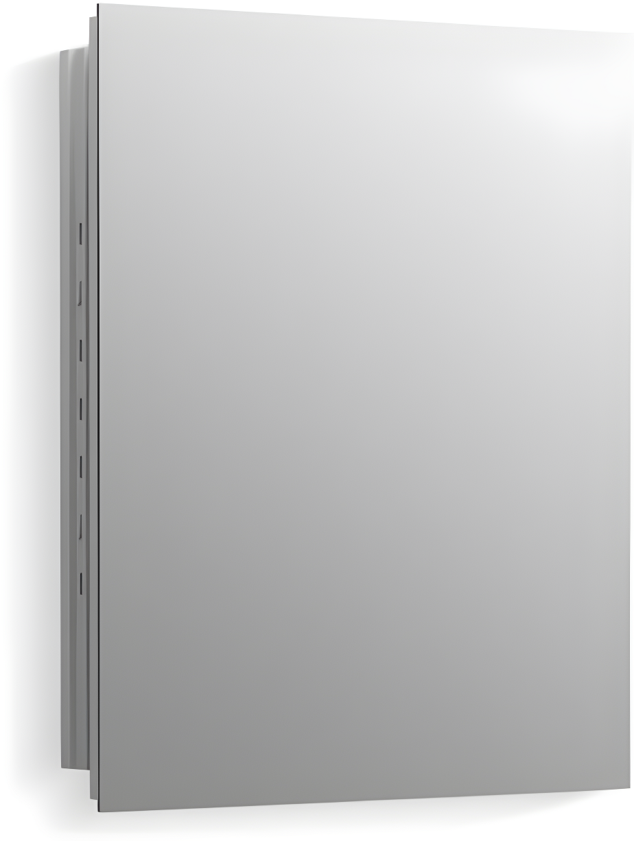 Embark Slim Anodized Aluminum Frameless Medicine Cabinet with Mirrored Door