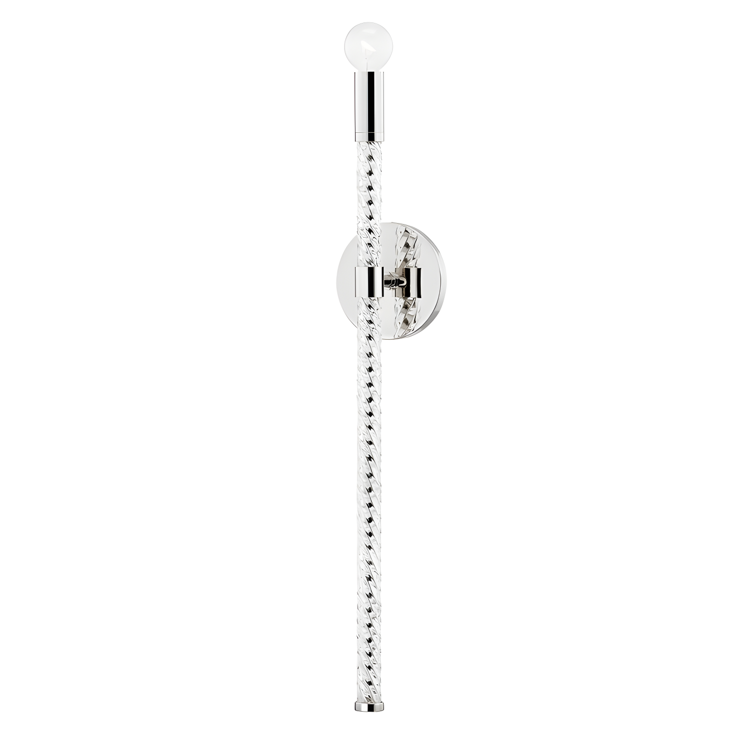 Pippin Sleek Polished Nickel 1-Light Dimmable Wall Sconce