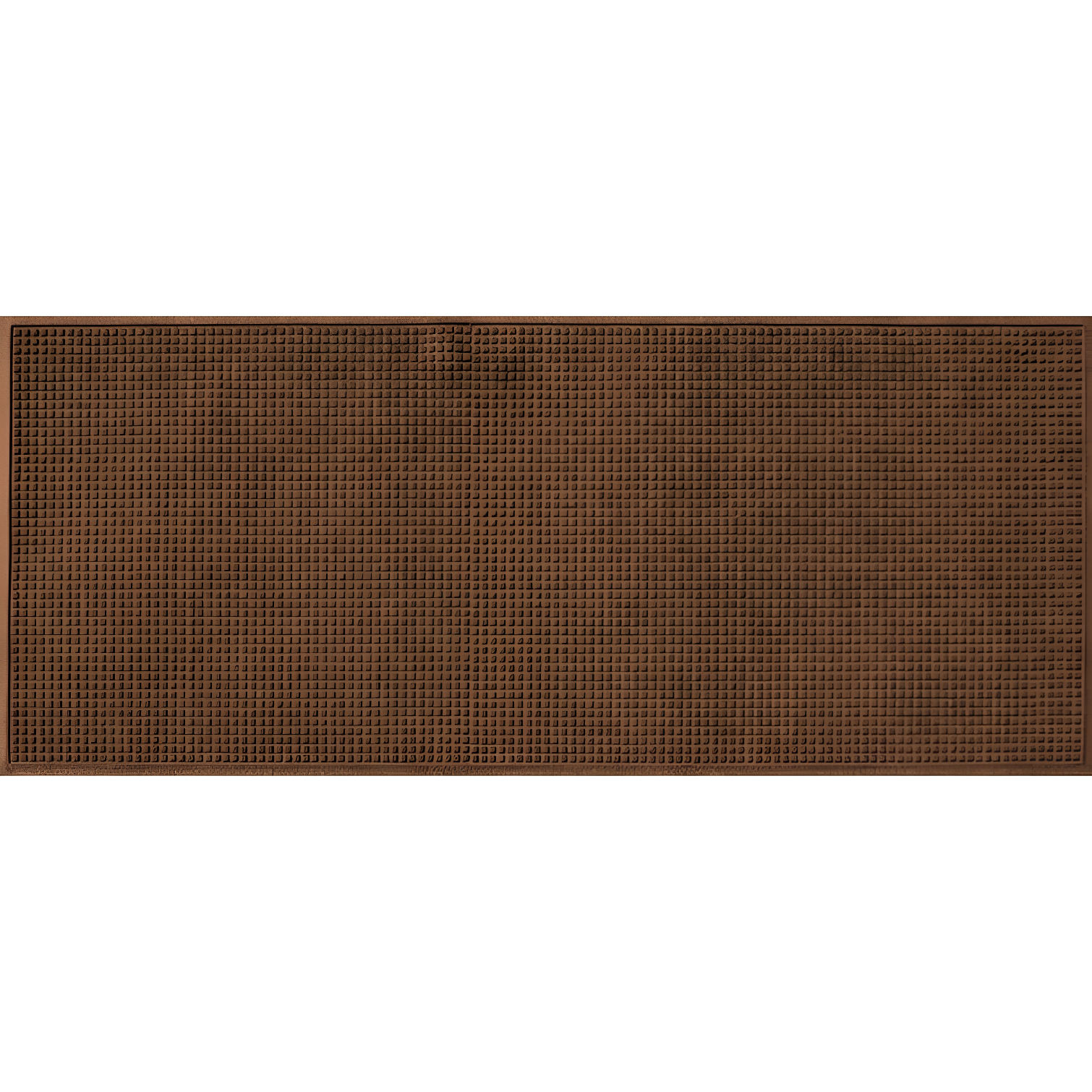 Eco-Friendly Cubes 22" x 60" Outdoor Waterhog Doormat - Dark Brown