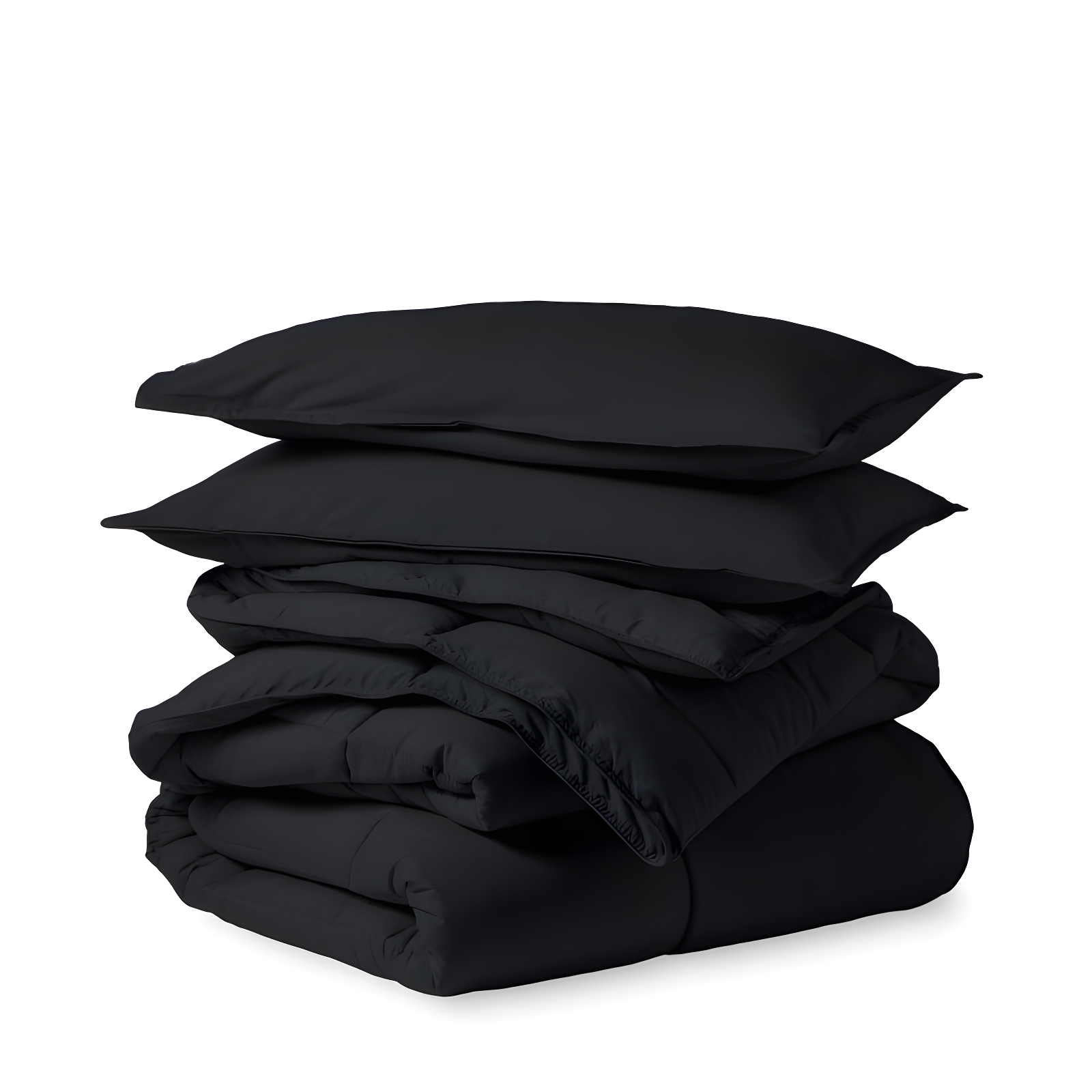 Black Full Down Alternative Microfiber Comforter Set