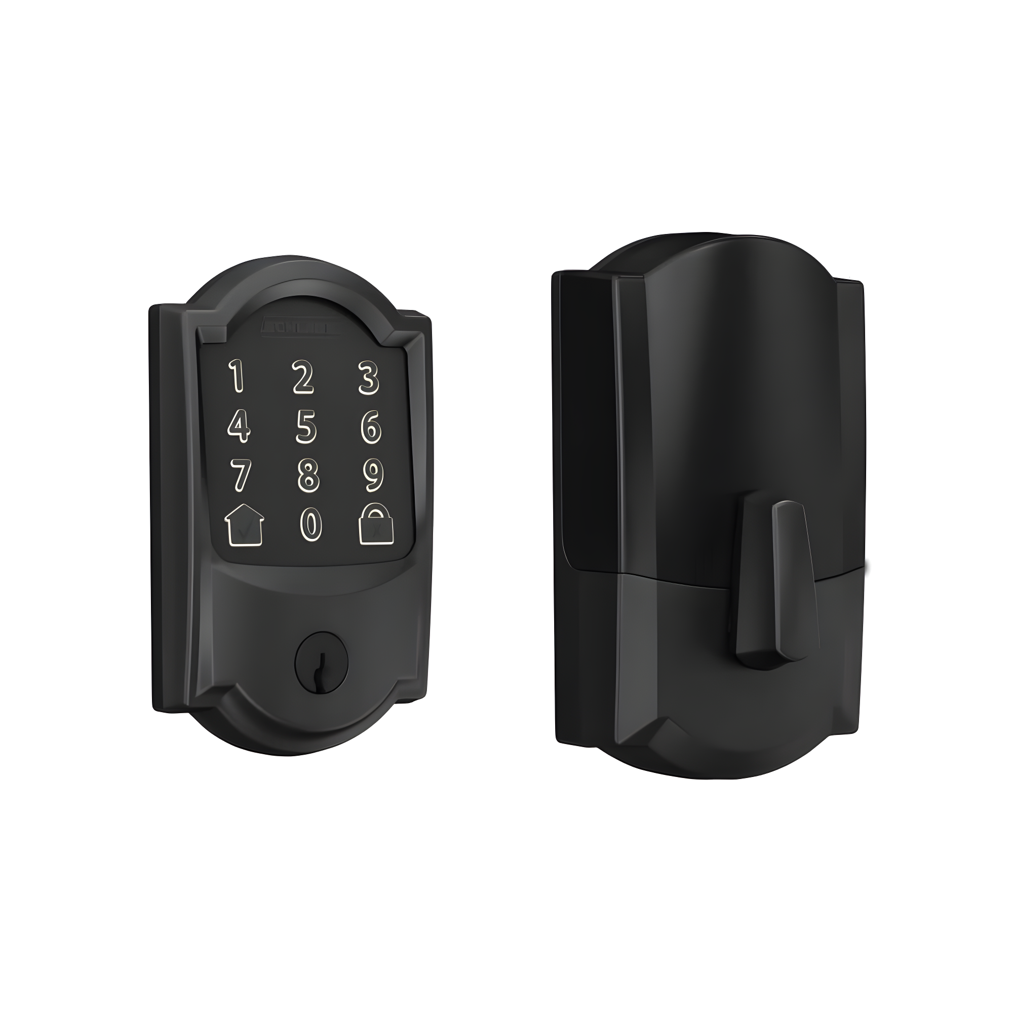 Matte Black Smart Wi-Fi Deadbolt with Touchscreen