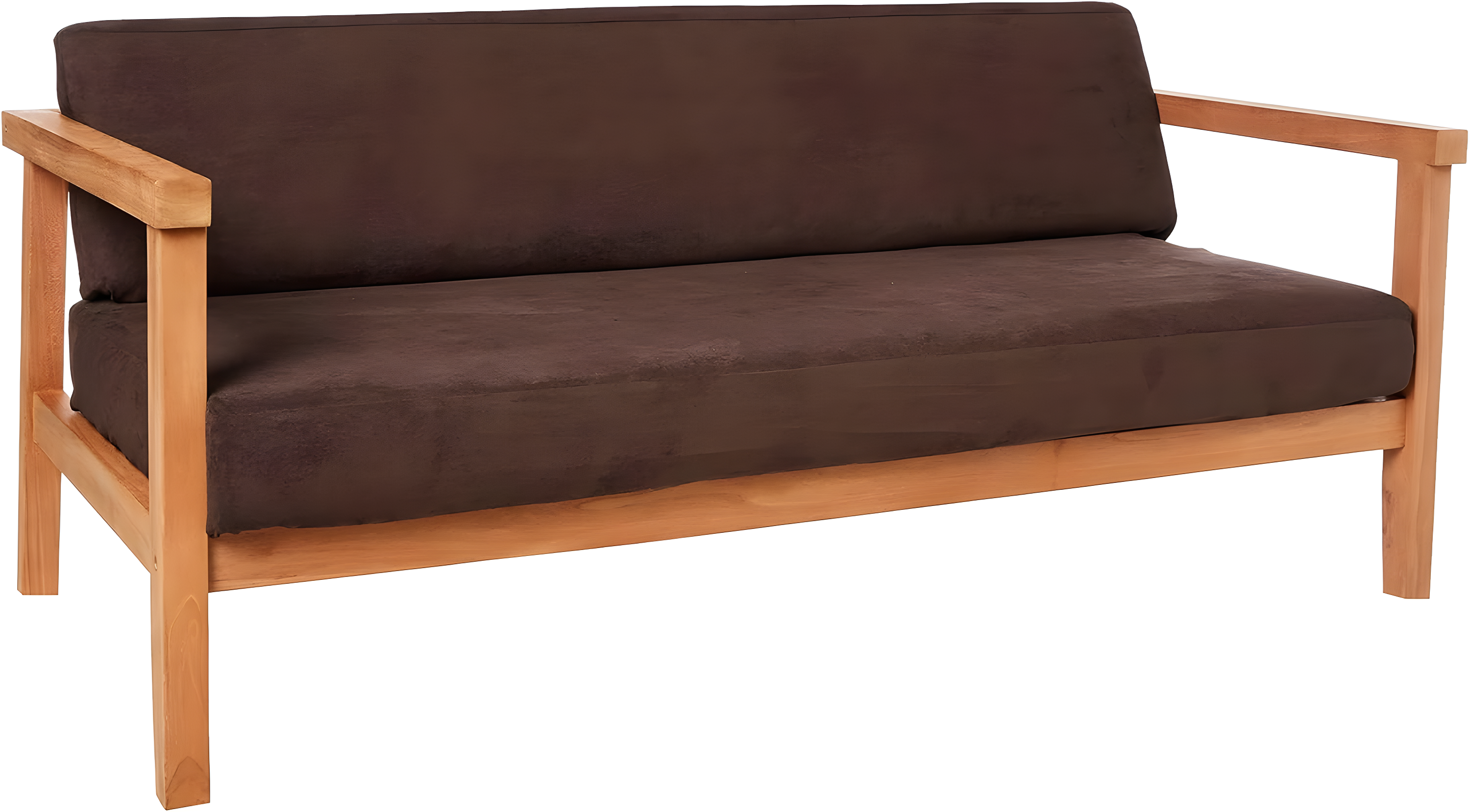 Luxurious Soft Suede Chocolate Futon Slipcover with Zipper Closure