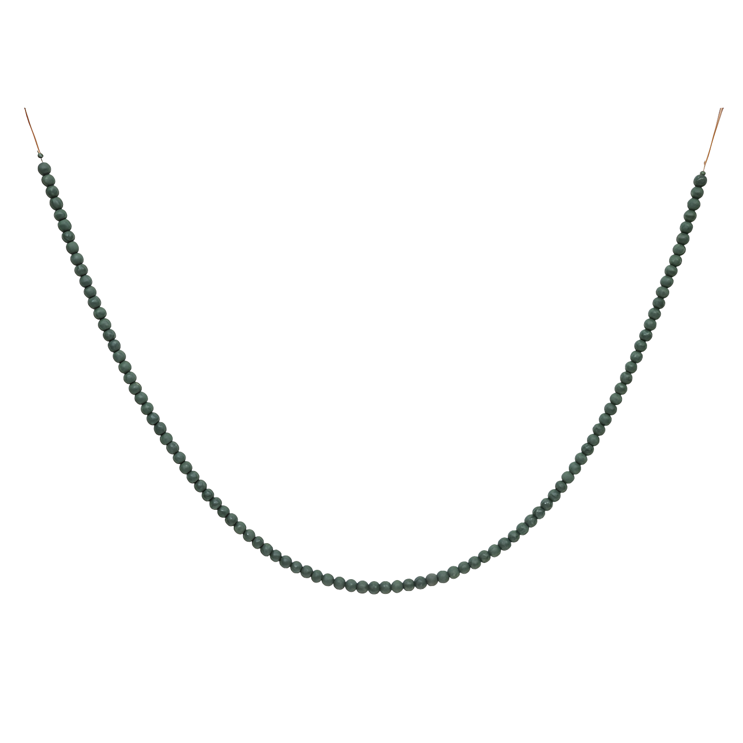 Moss Green 72" Wooden Bead Garland with Jute Loops