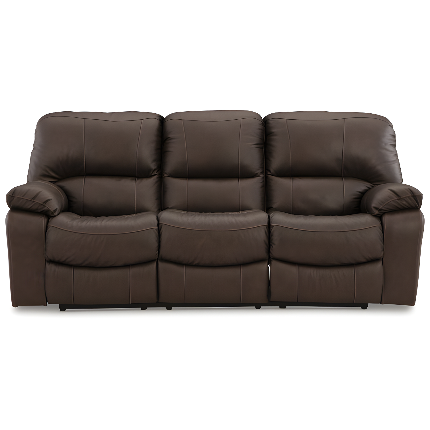 88" Dark Brown Faux Leather Power Reclining Sofa