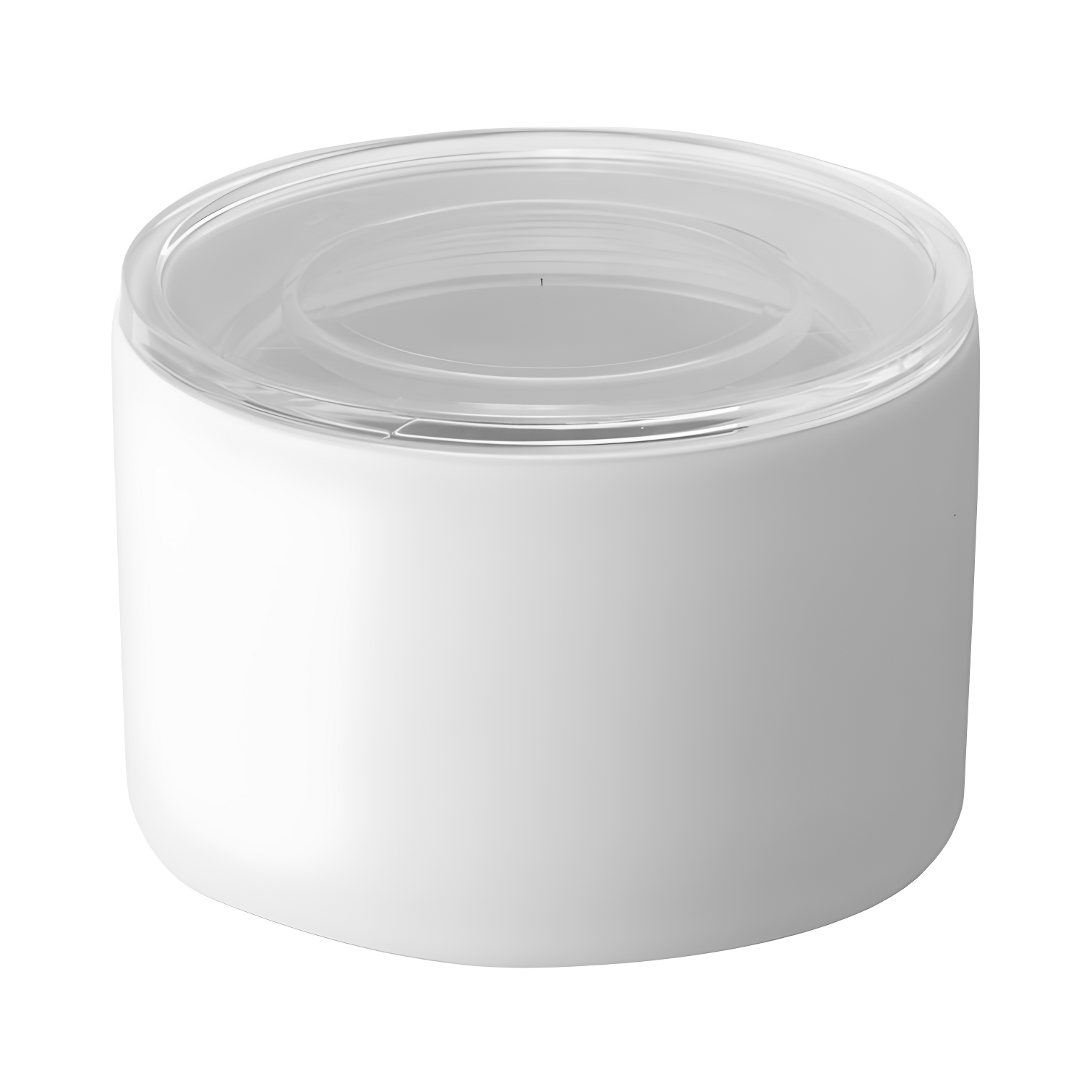 Small White Ceramic Food Storage Canister with Airtight Lid