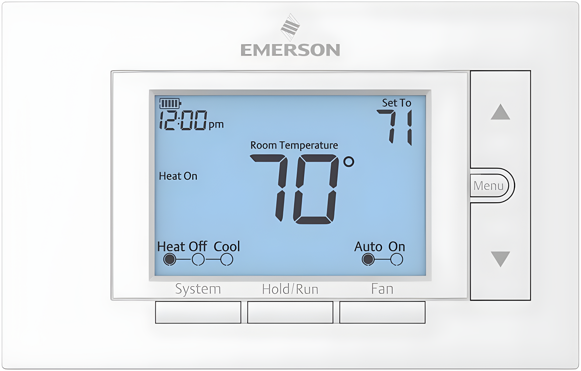 White Digital 7-Day Programmable Thermostat with Backlit Display