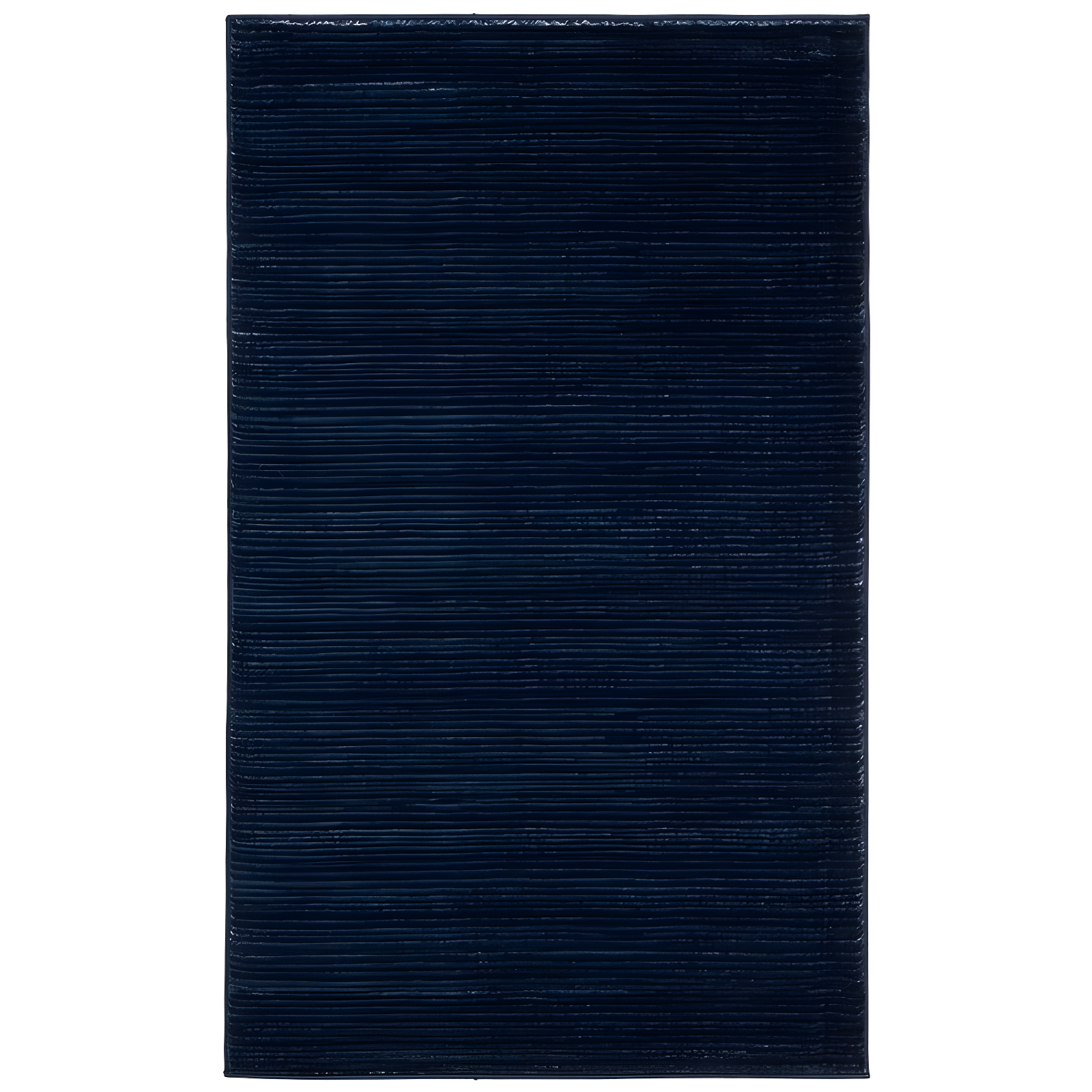 Navy Solid Synthetic Hand-Knotted Rectangular Rug, 3' x 5'