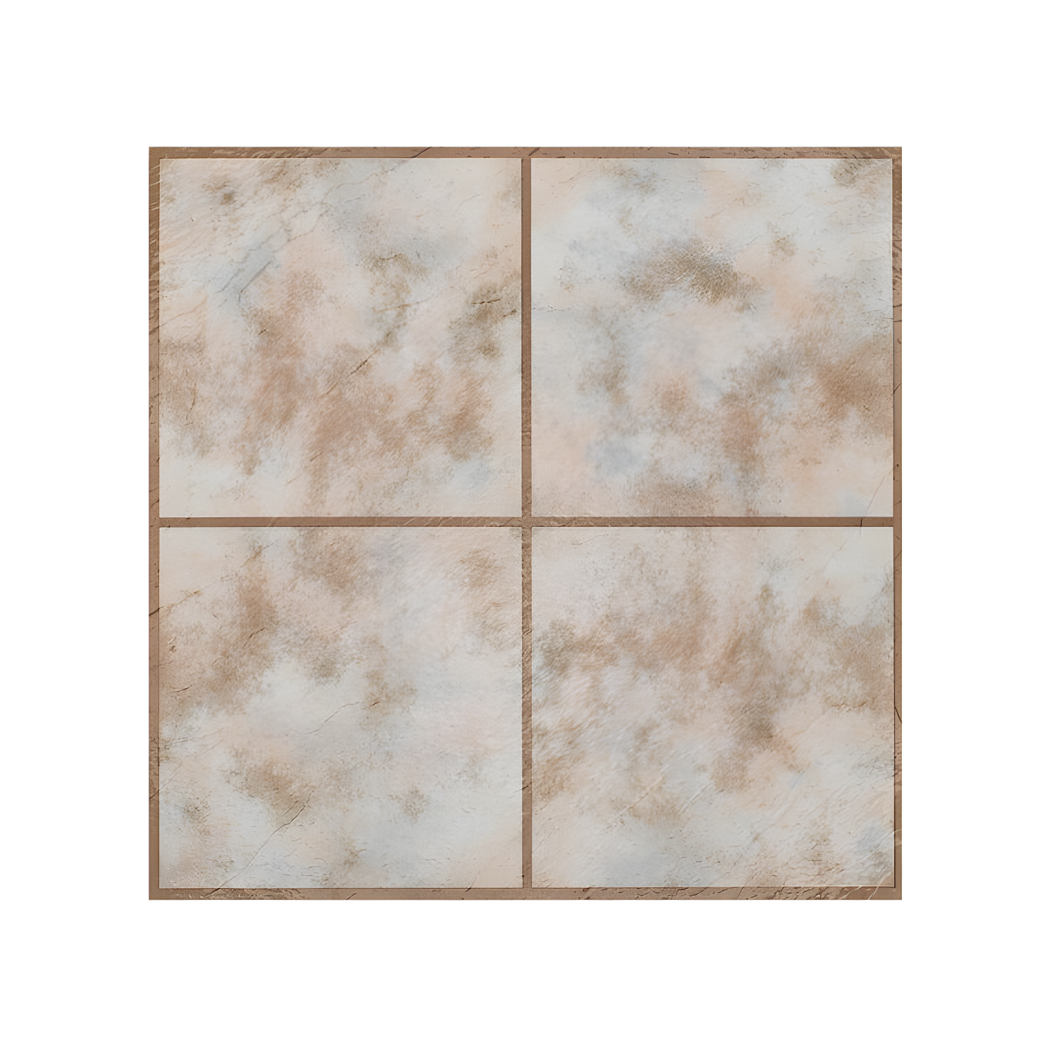 Rustic Clay Square 12'' x 12'' Self-Adhesive Vinyl Floor Tiles