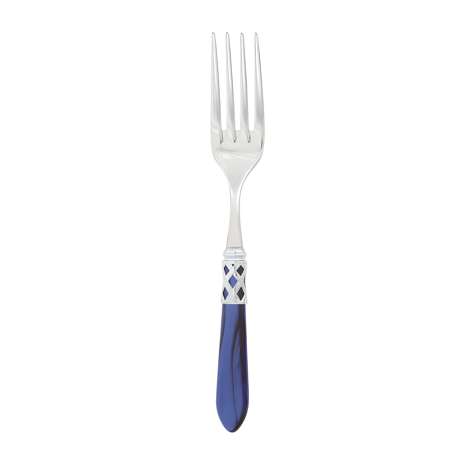 Brilliant Blue Stainless Steel Serving Fork with Acrylic Handle