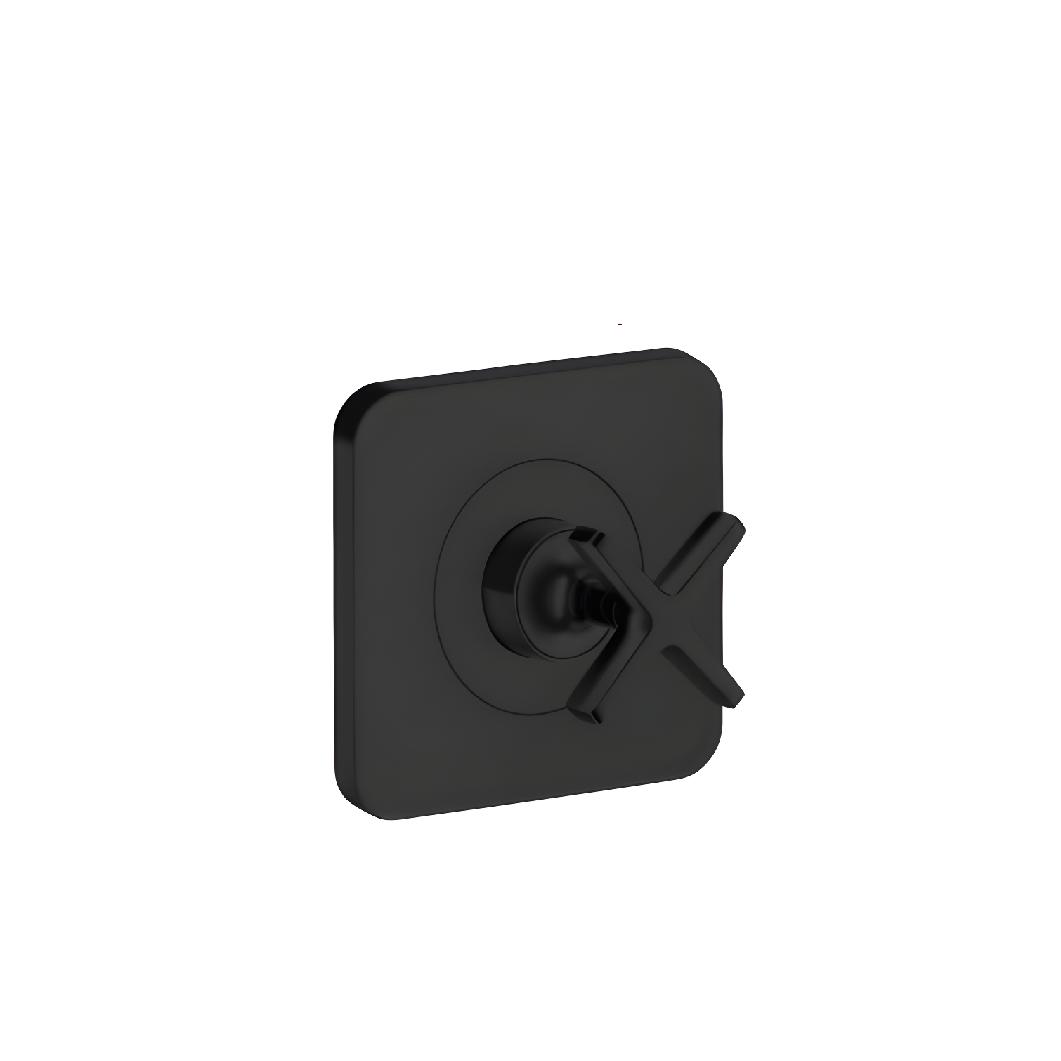 Matte Black Wall-Mounted Volume Control Trim