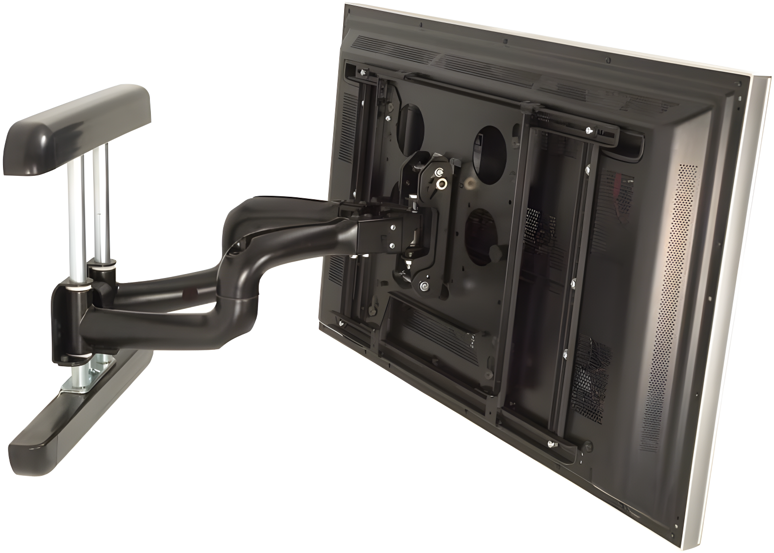 Black Dual Swing Arm Full-Motion Wall Mount