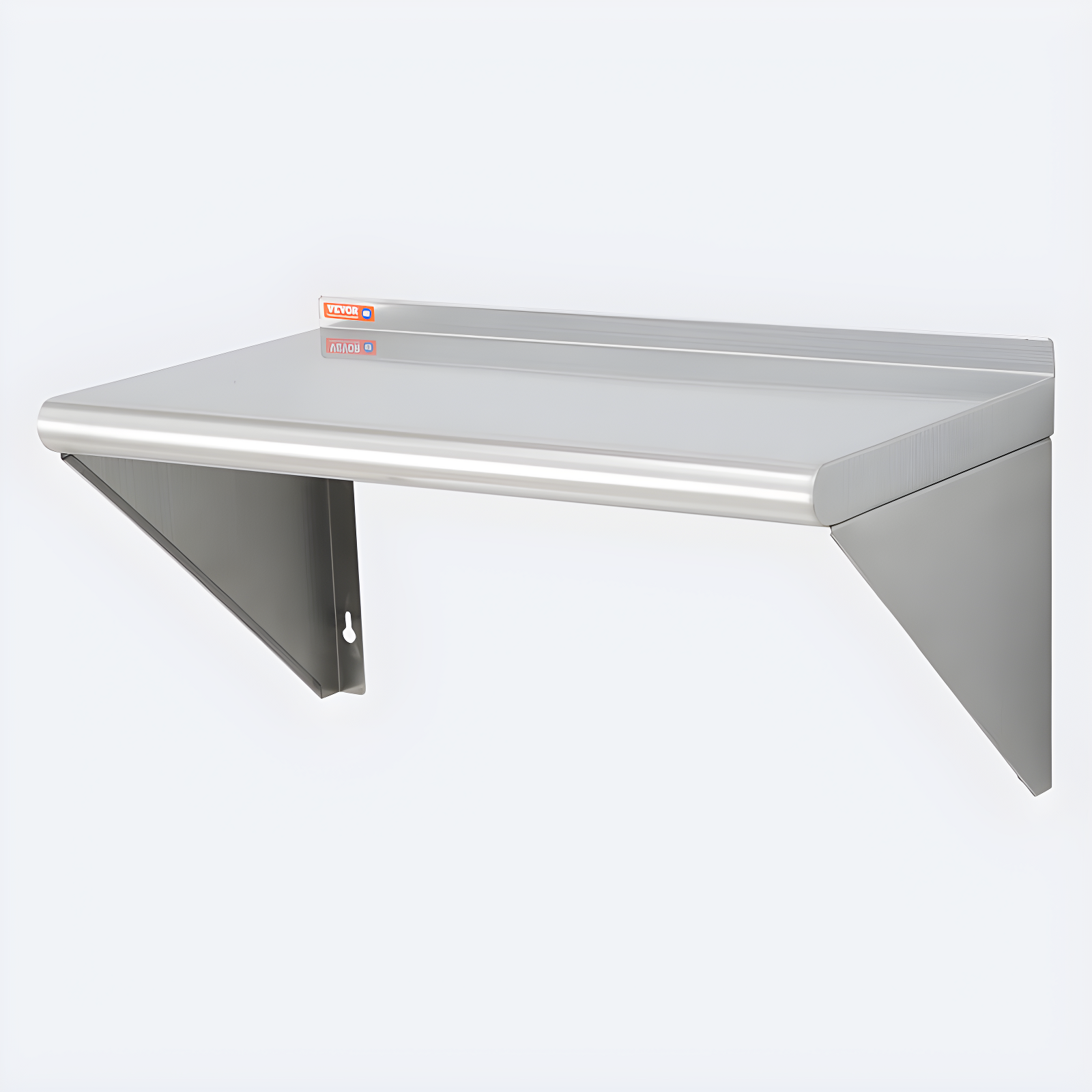 Stainless Steel Wall-Mounted Kitchen Shelf with Brackets