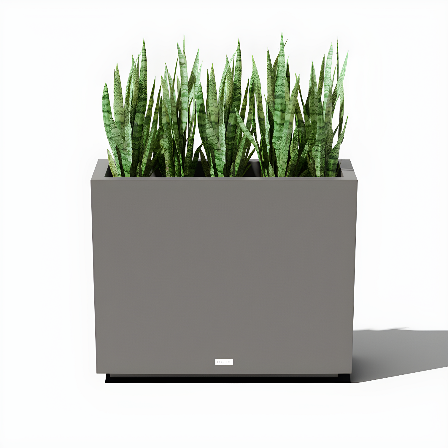 Gray Rectangular Polypropylene Outdoor Planter, 24" x 30"