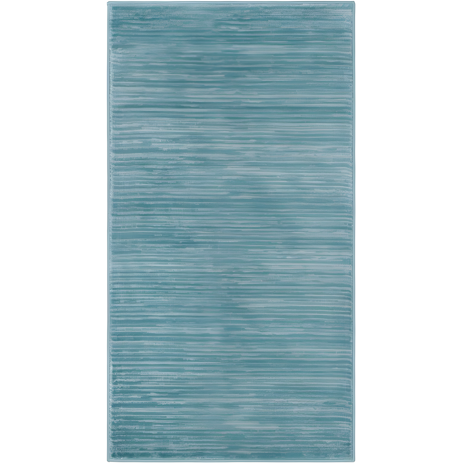 Aqua Hand-Knotted Abstract Synthetic Area Rug 2' x 3'