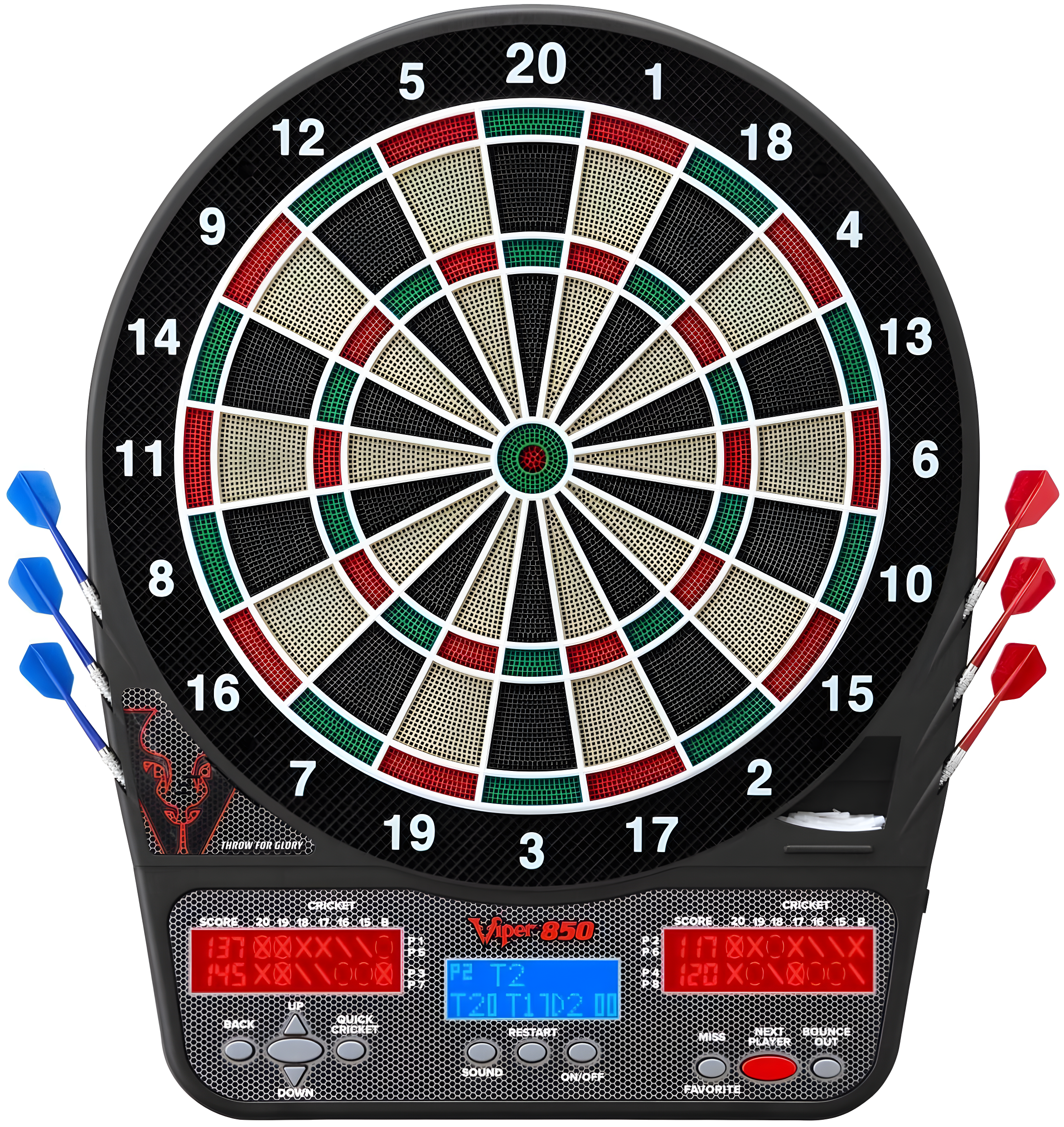 Viper 850 Electronic Soft Tip Dartboard with LED Display