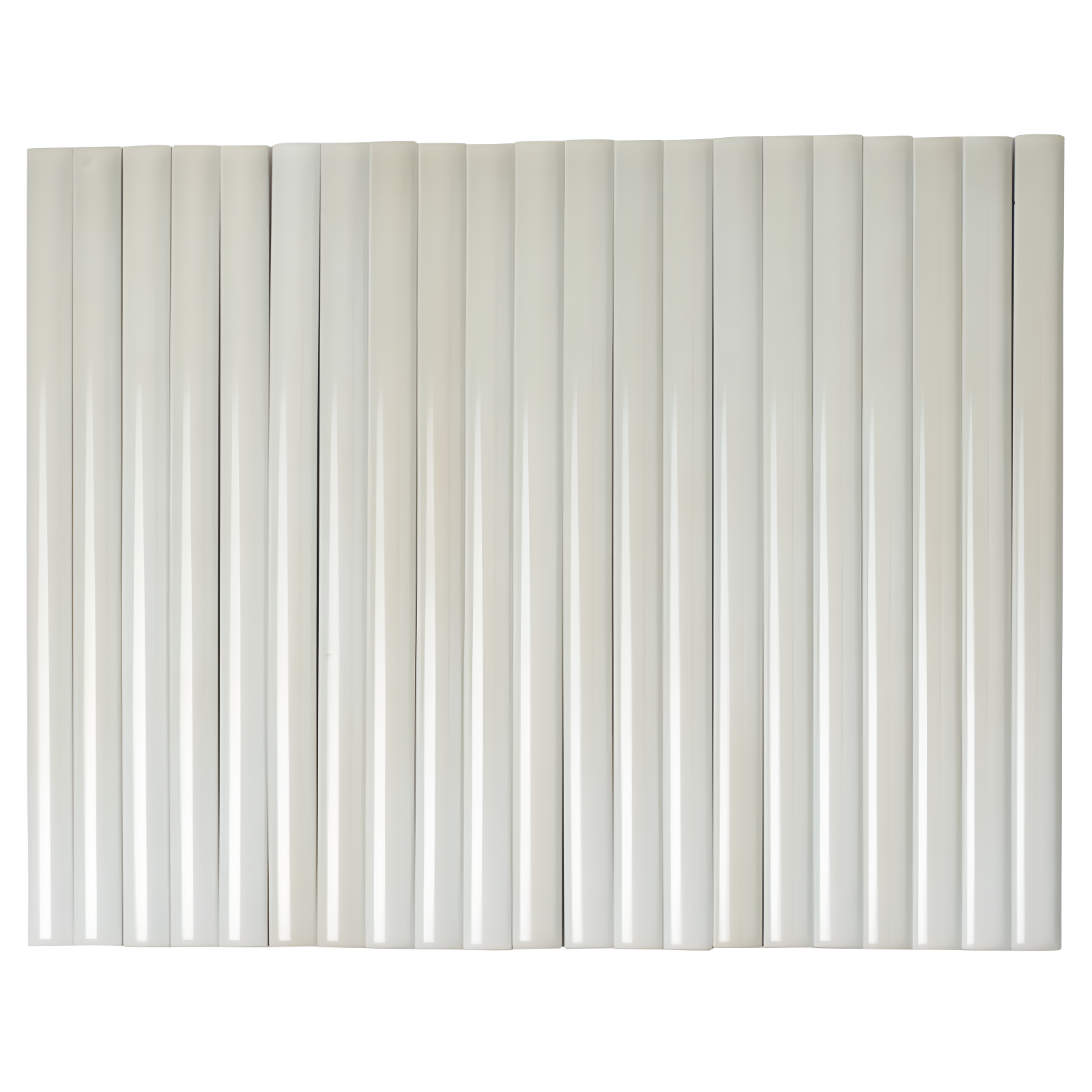 Glossy White Ceramic Pencil Tile Trim Set