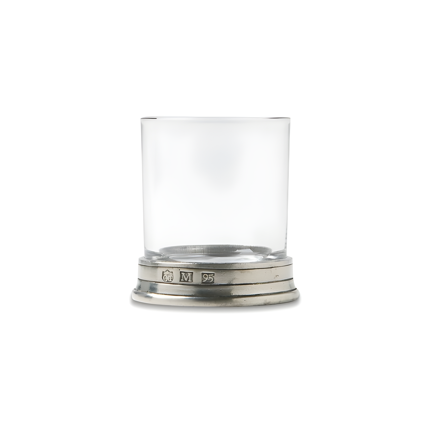 Classic Clear Glass Shot Glass with Pewter Base