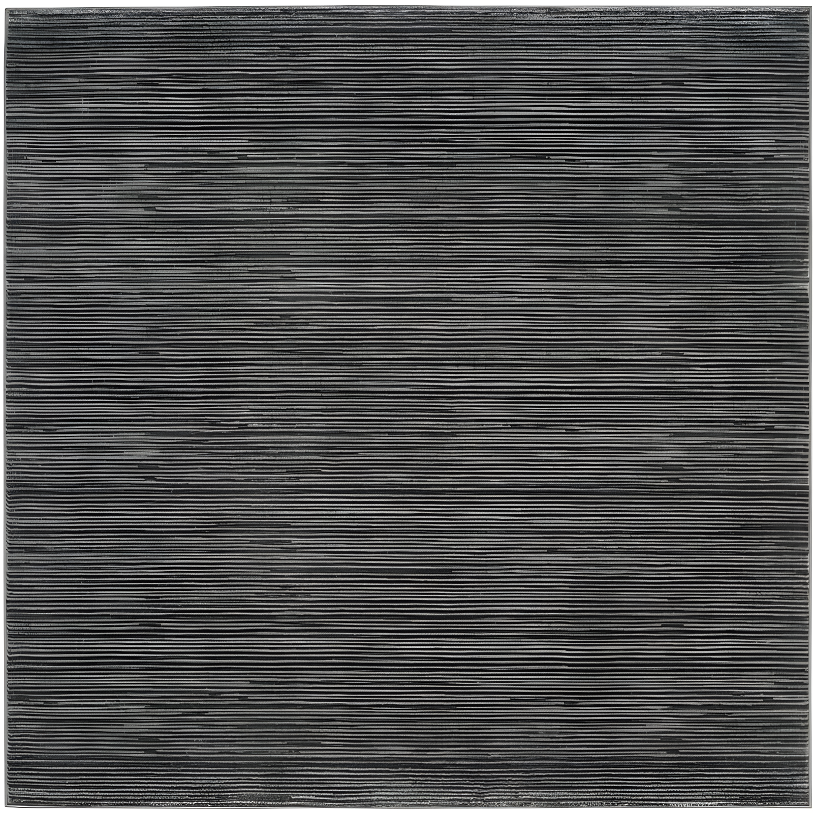 Gray Abstract Synthetic Square Area Rug, 4' x 4'