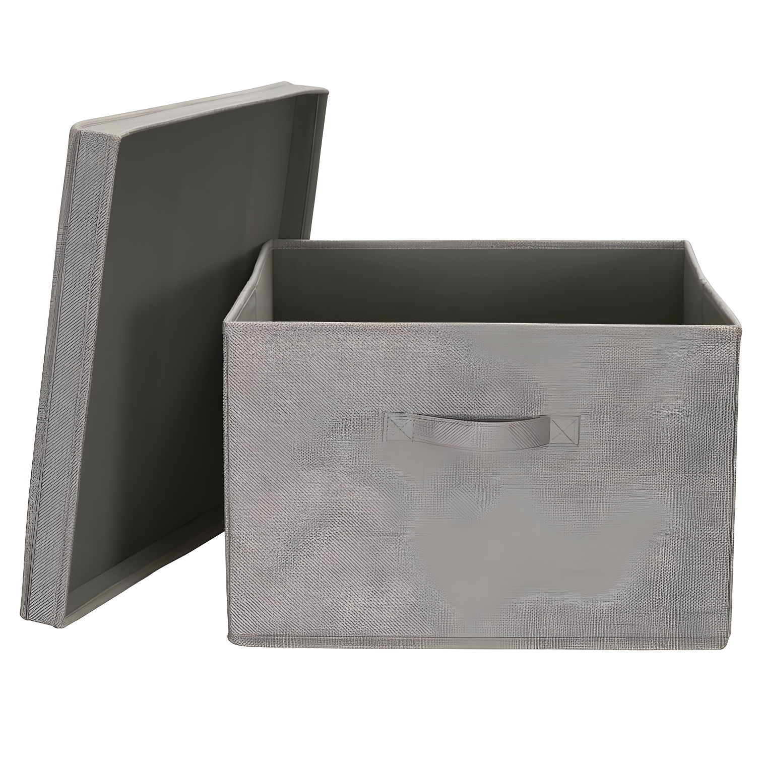 Graphite Fabric Medium Stackable Storage Boxes with Lids