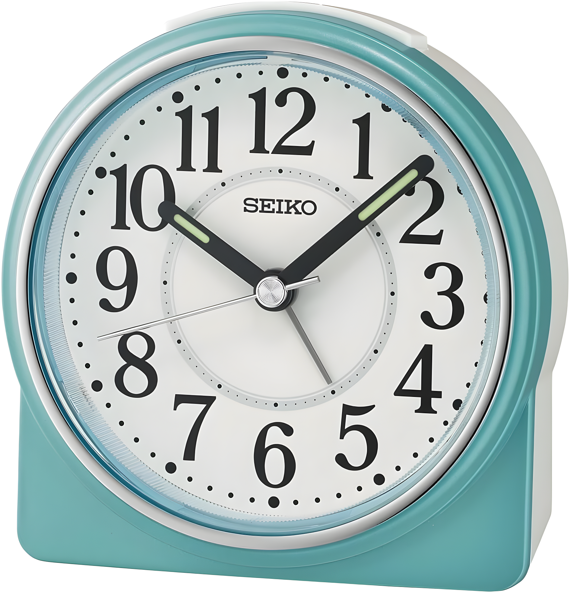 Seiko 4" Metallic Blue Plastic Bedside Alarm Clock