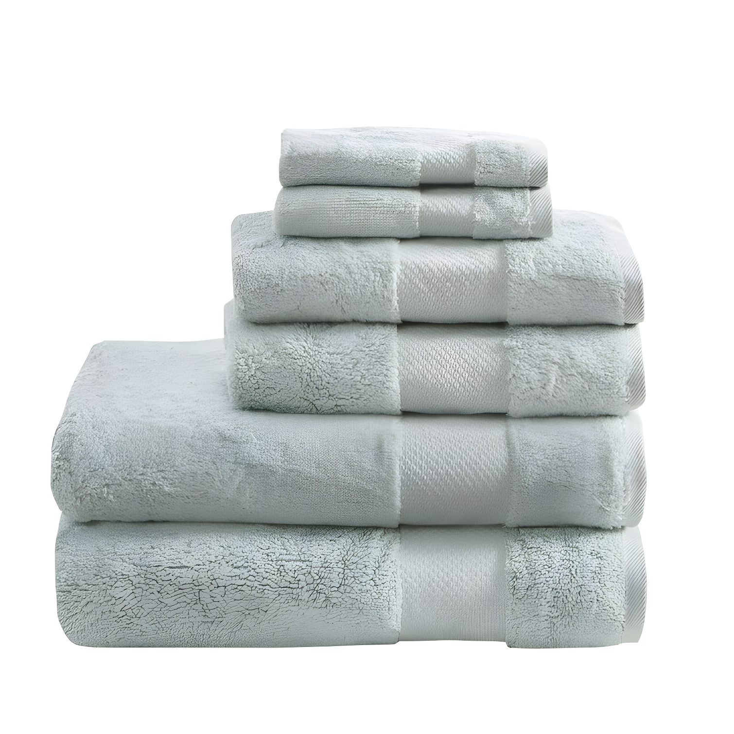 Seafoam Turkish Cotton 6-Piece Towel Set