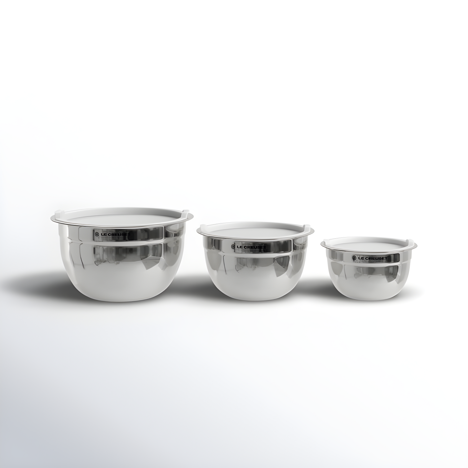 Le Creuset 3-Piece Stainless Steel Mixing Bowl Set with Lids