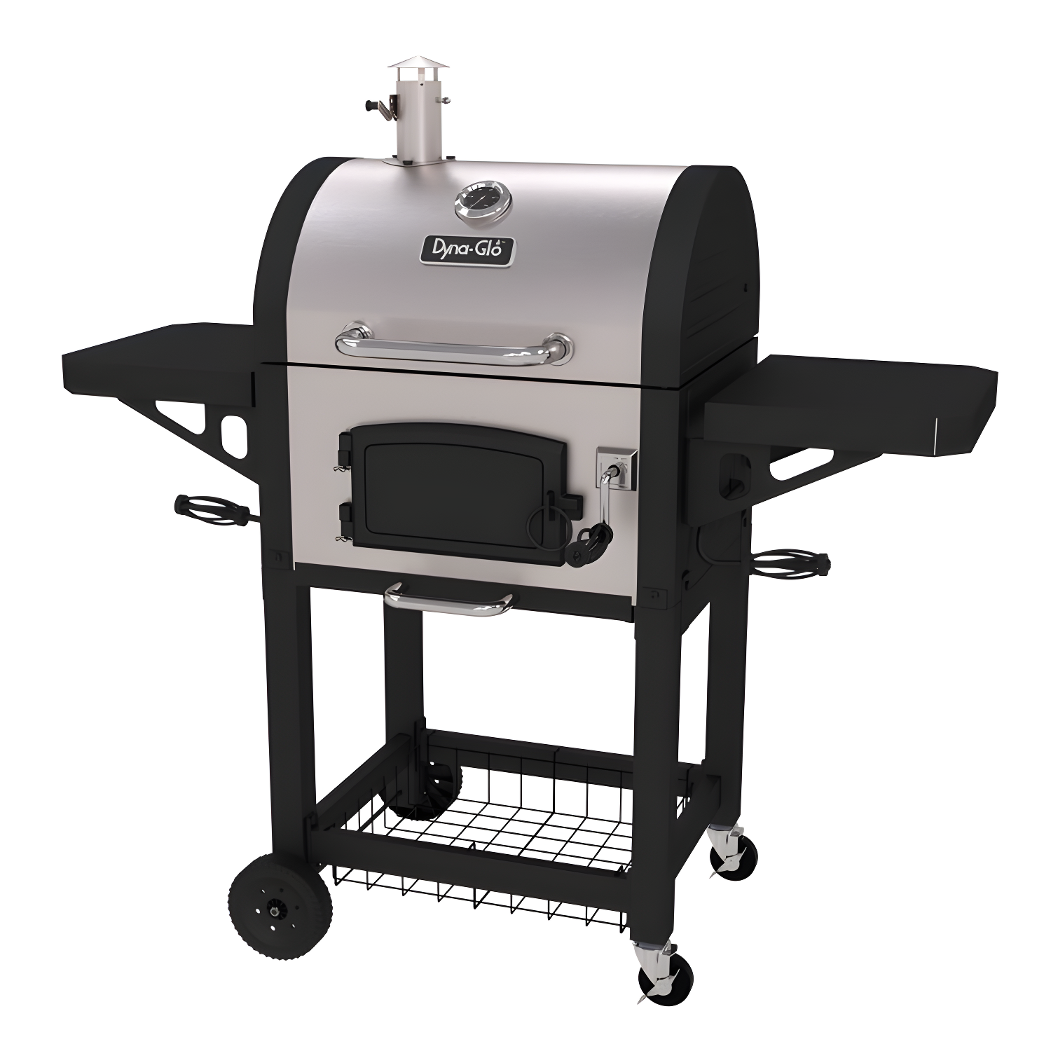 Dyna-Glo Stainless Steel Heavy-Duty Charcoal Grill with Smoker