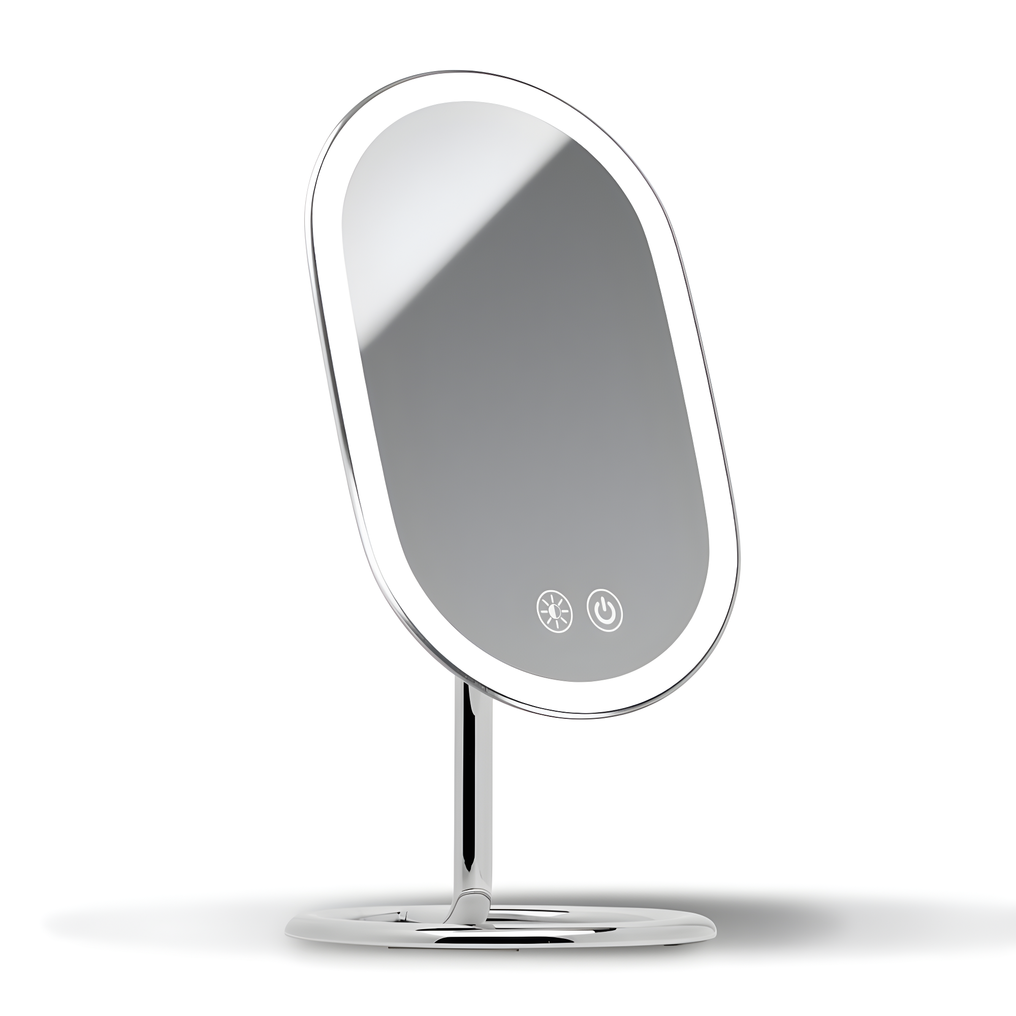 Vera Chrome Finish Oval LED Lighted Vanity Magnifying Mirror