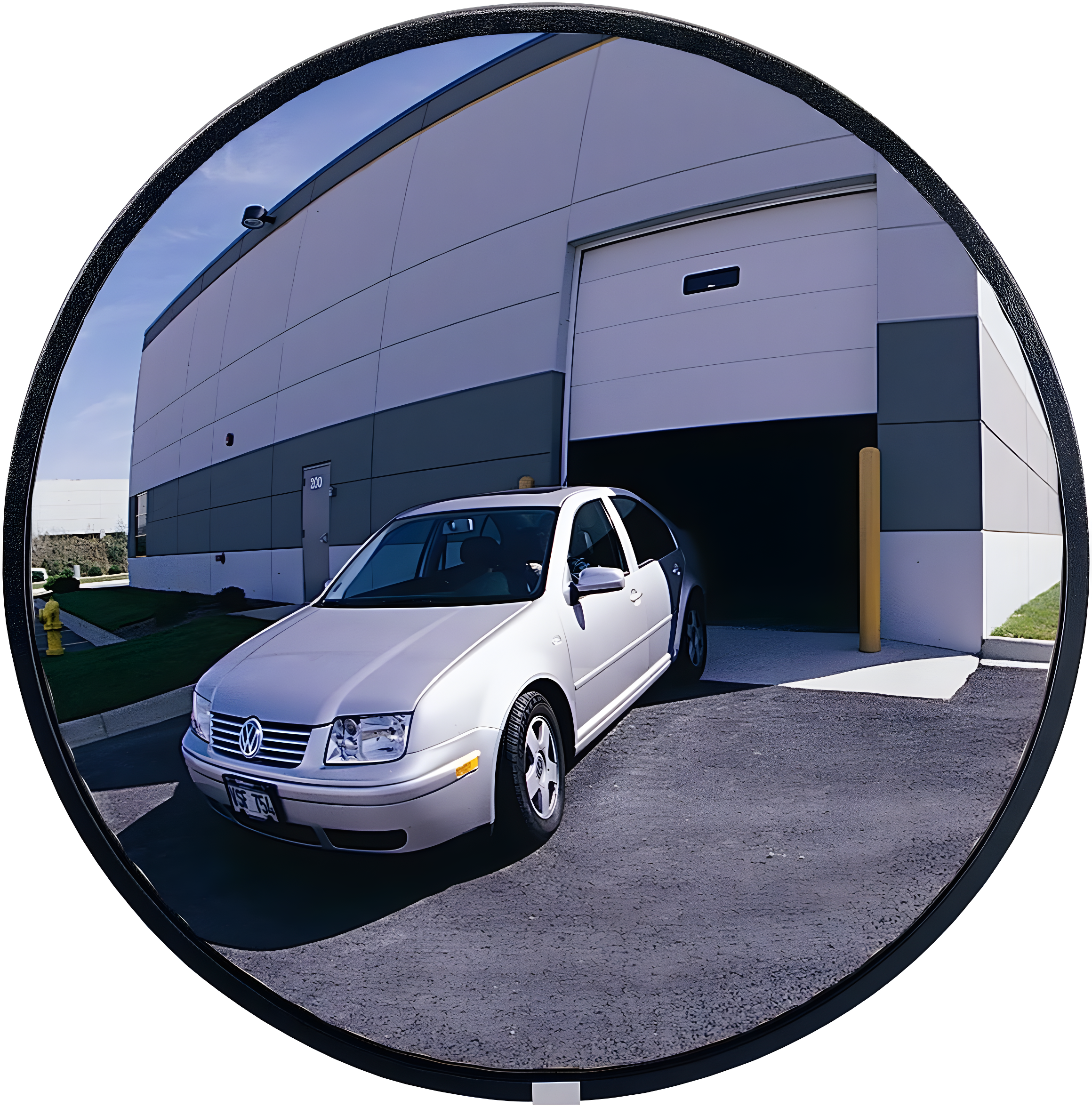 12" Round Outdoor Safety Convex Mirror with Acrylic Lens