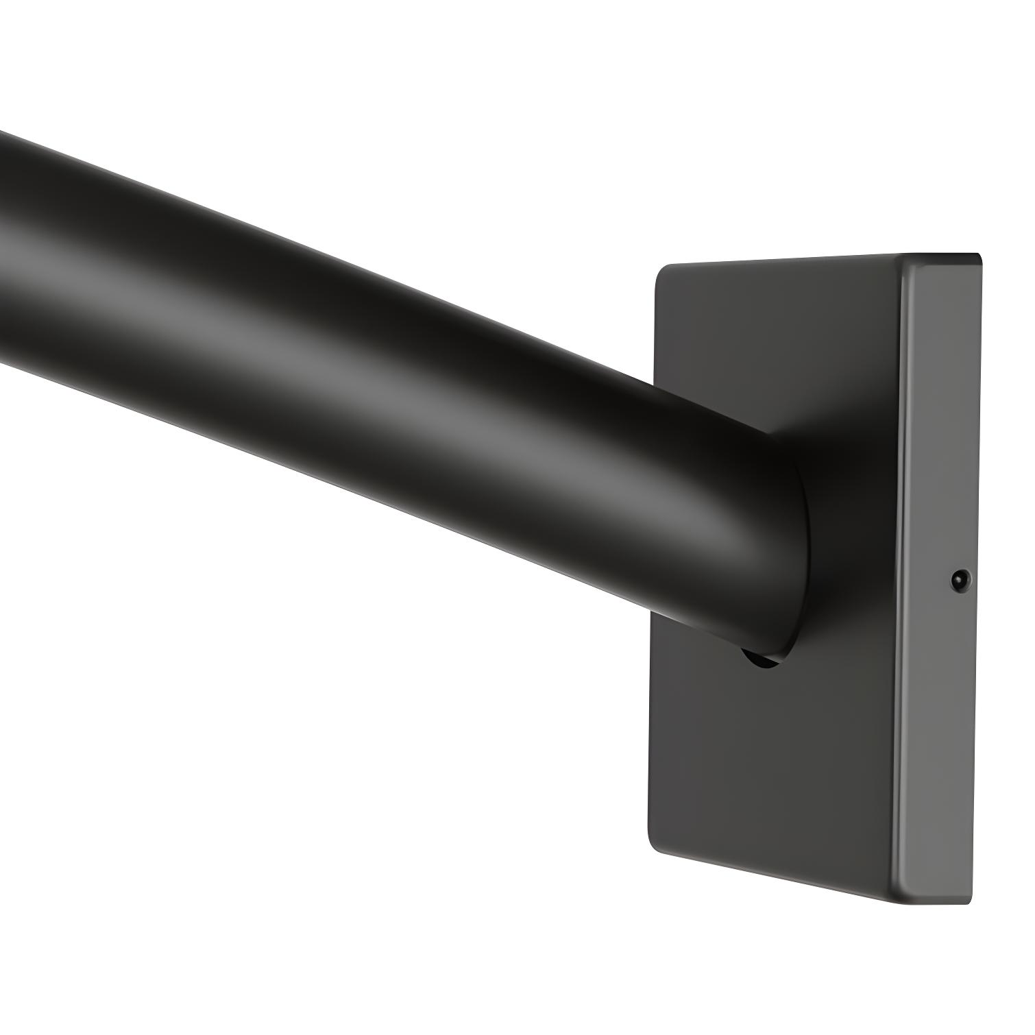 Matte Black 59" Curved Wall Mounted Shower Curtain Rod