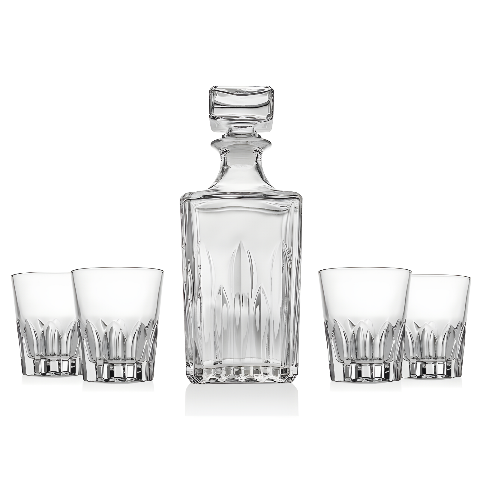 Union Square Crystal 5-Piece Whiskey Decanter Set