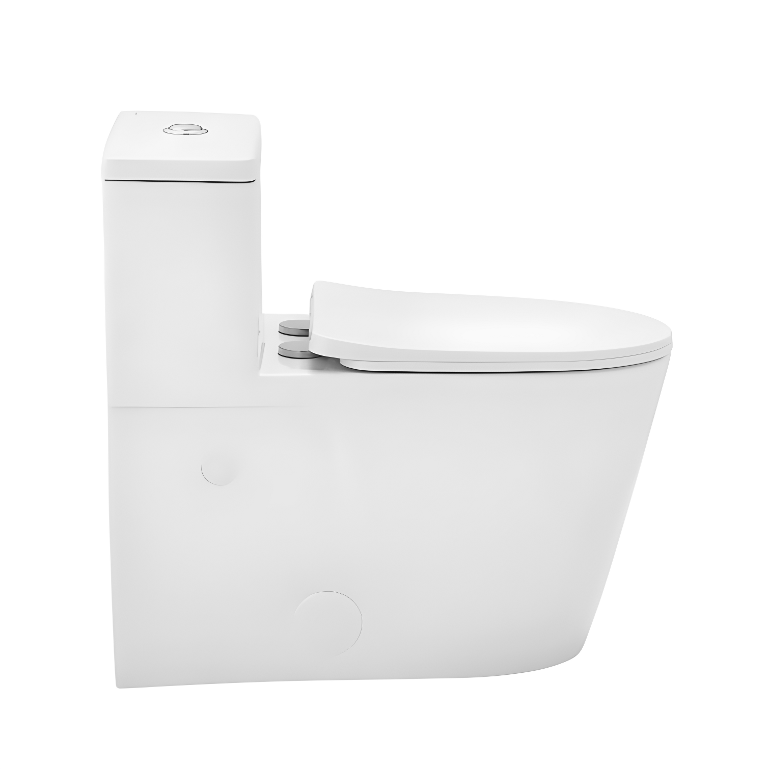 Arles White Ceramic Elongated Dual-Flush Toilet