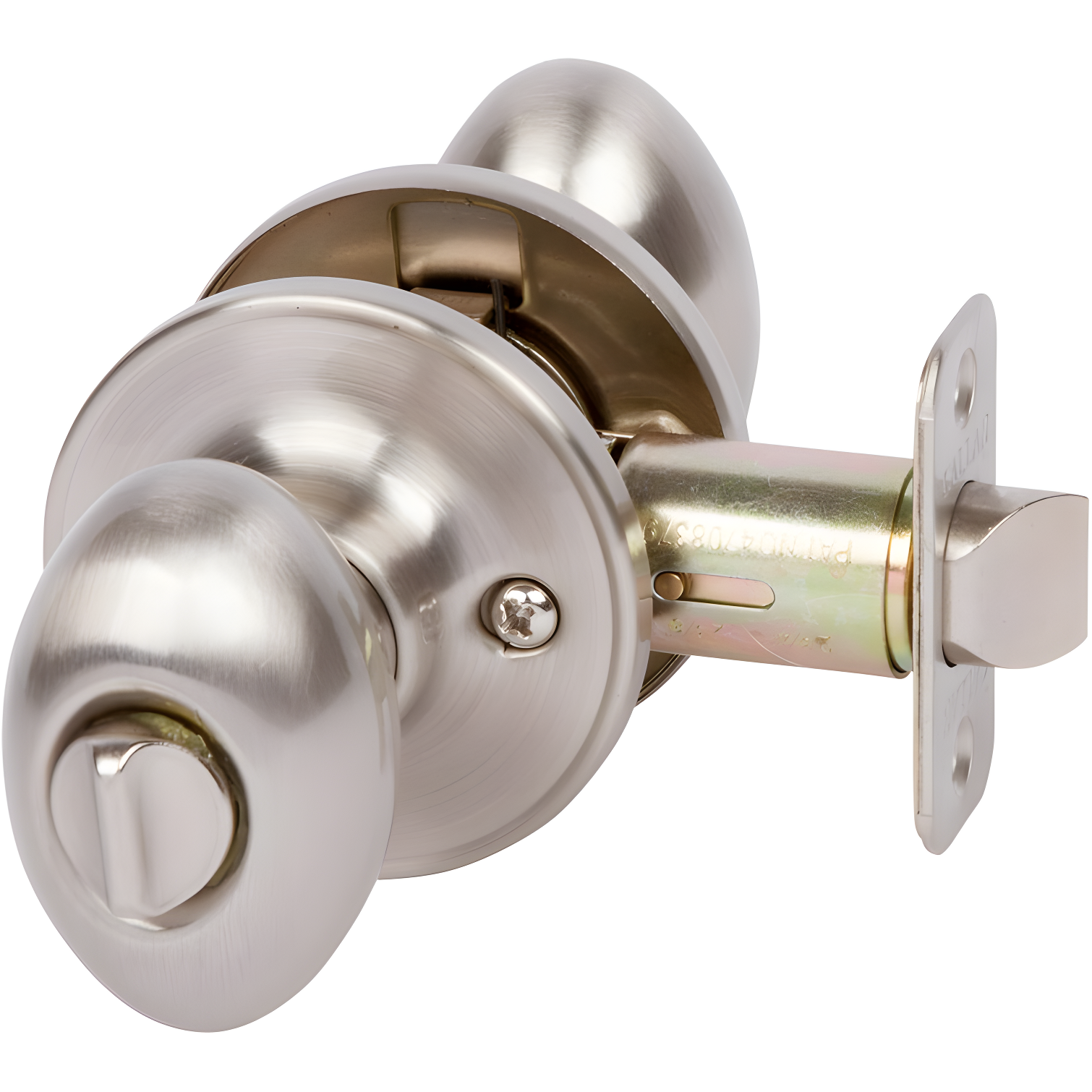 Satin Nickel Egg-Shaped Privacy Door Knob