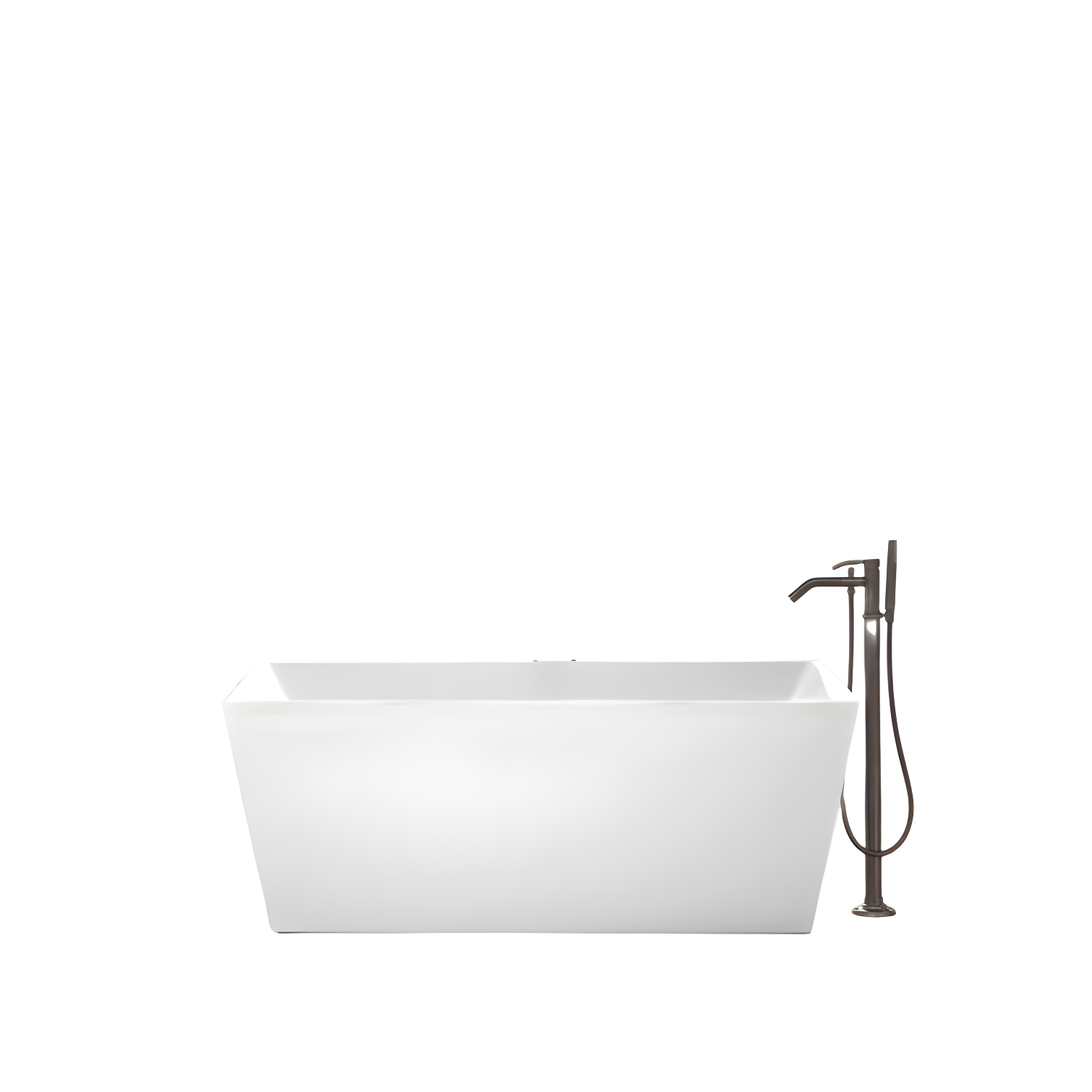 Chloe 67" White Freestanding Acrylic Soaking Bathtub