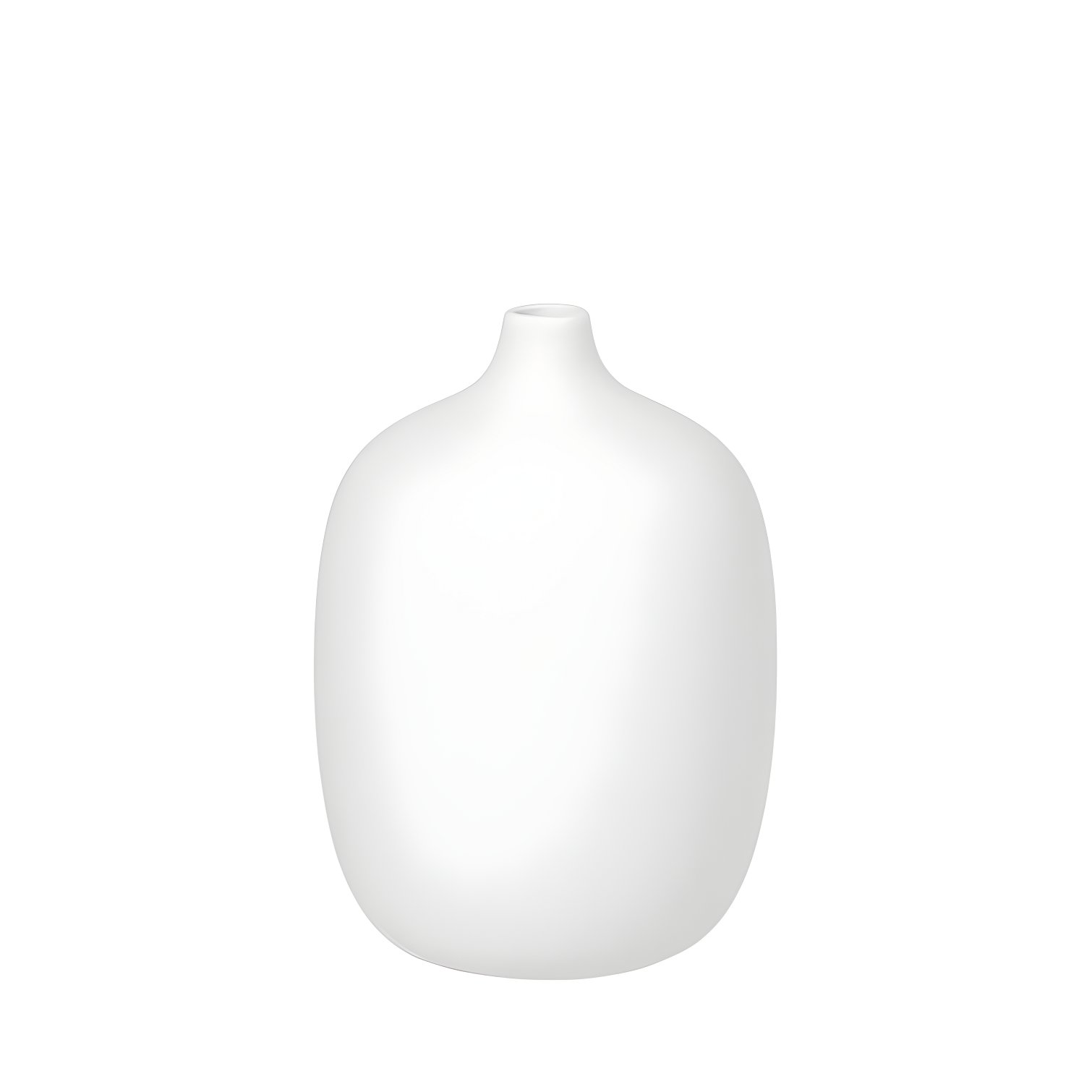 Ceola Soft White 7.3'' Organic Ceramic Table Vase