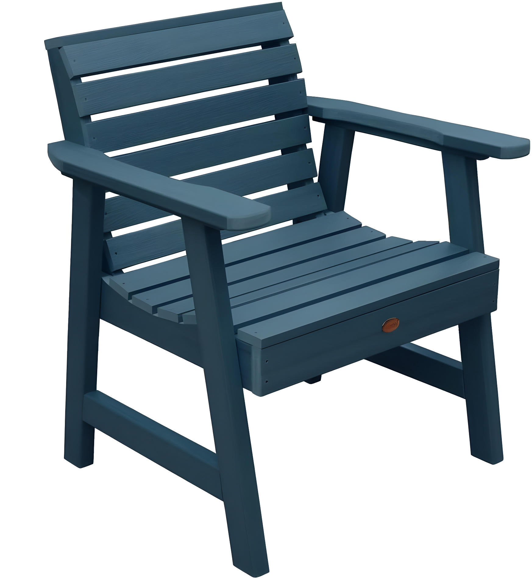 Lehigh Nantucket Blue Plastic Outdoor Conversation Chair