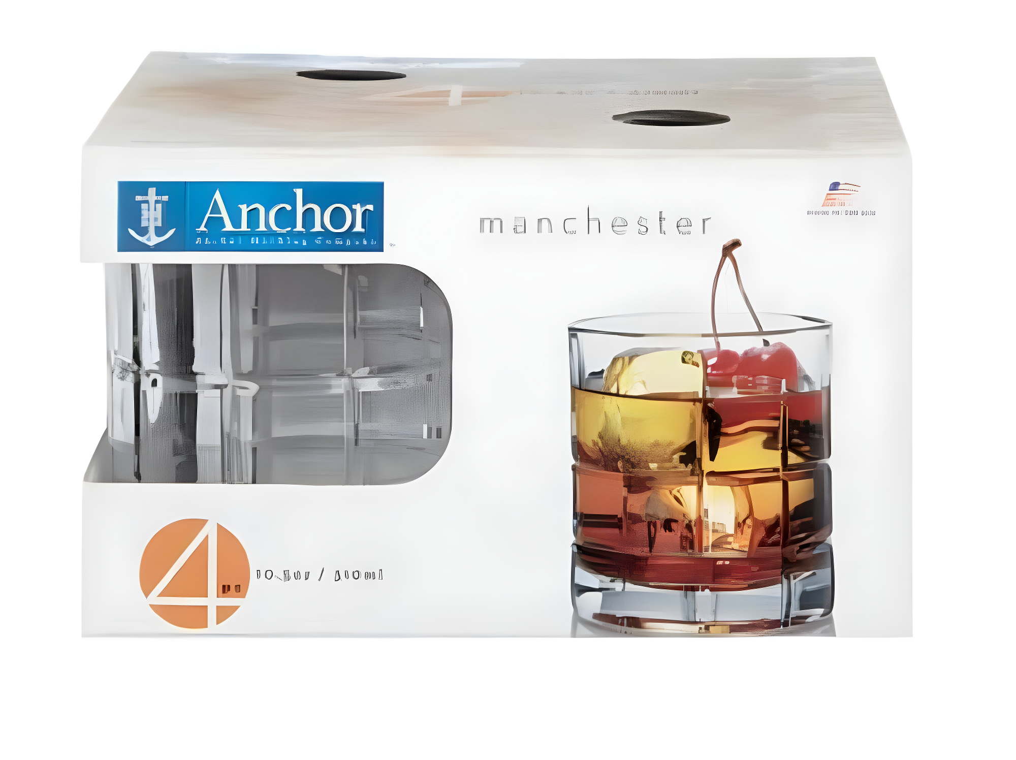 Anchor Hocking 10.5 oz Clear Glass Cocktail Glasses Set of 4