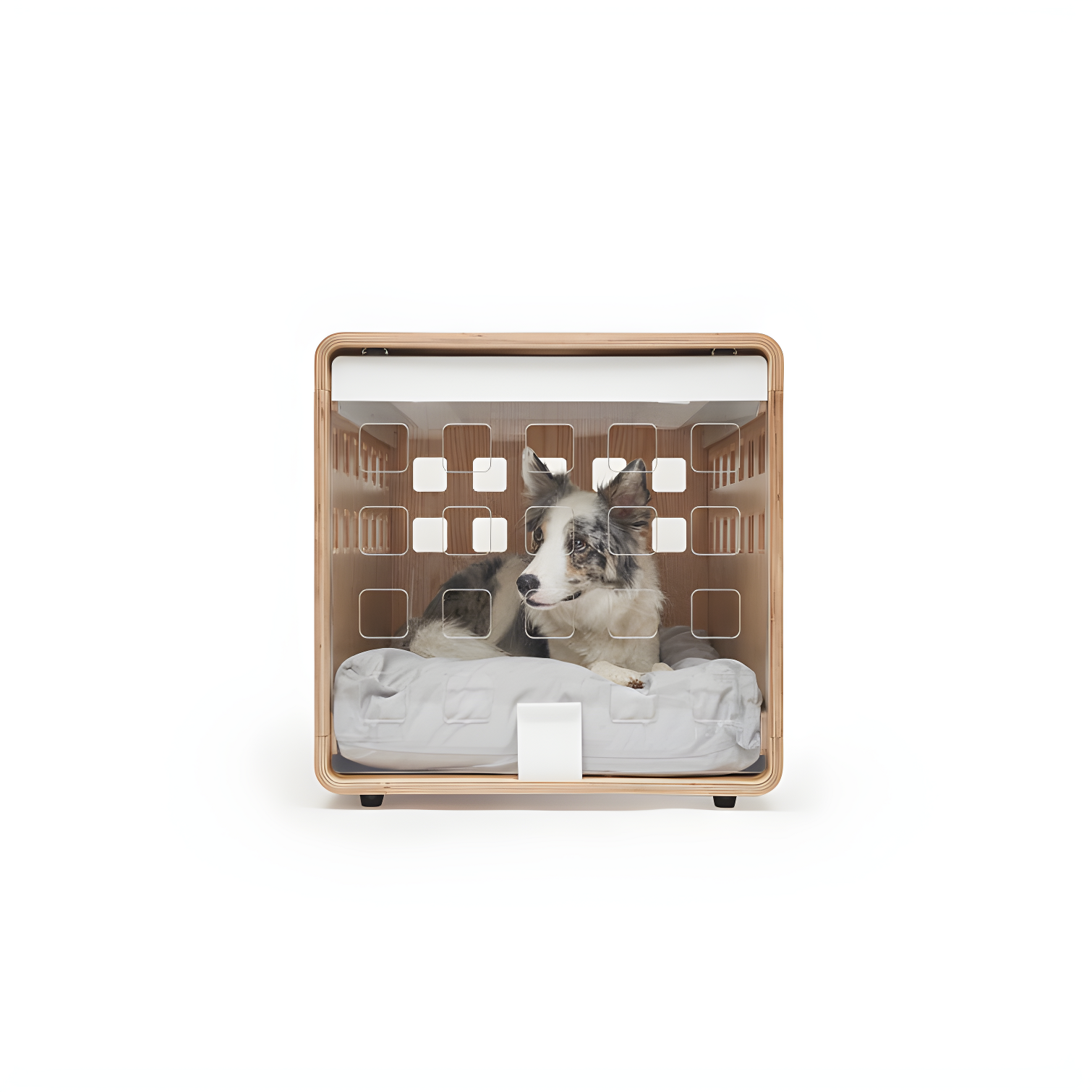 Large Signature Ash Acrylic Gate Pet Crate Table