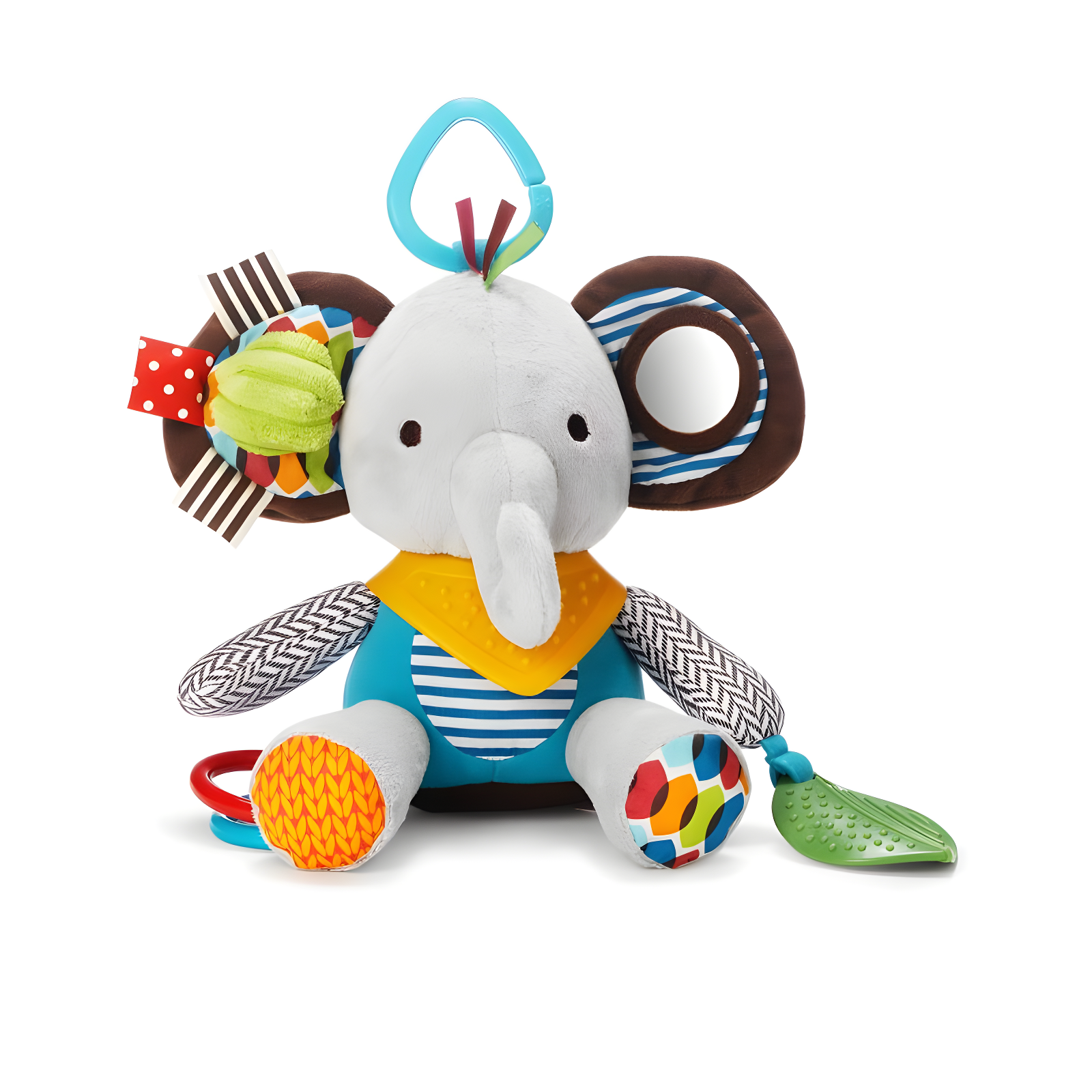 Elephant Multi-Sensory Plush Toy with Teether