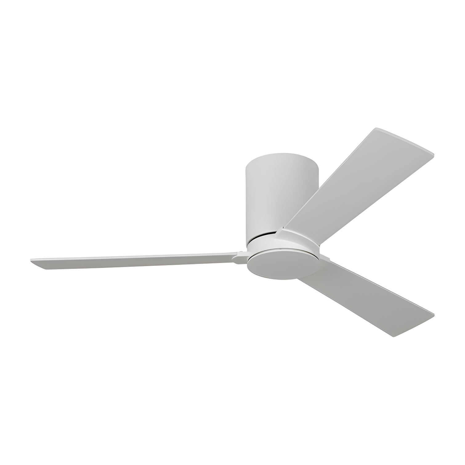 Matte White Low Profile Ceiling Fan with Remote and Lighting