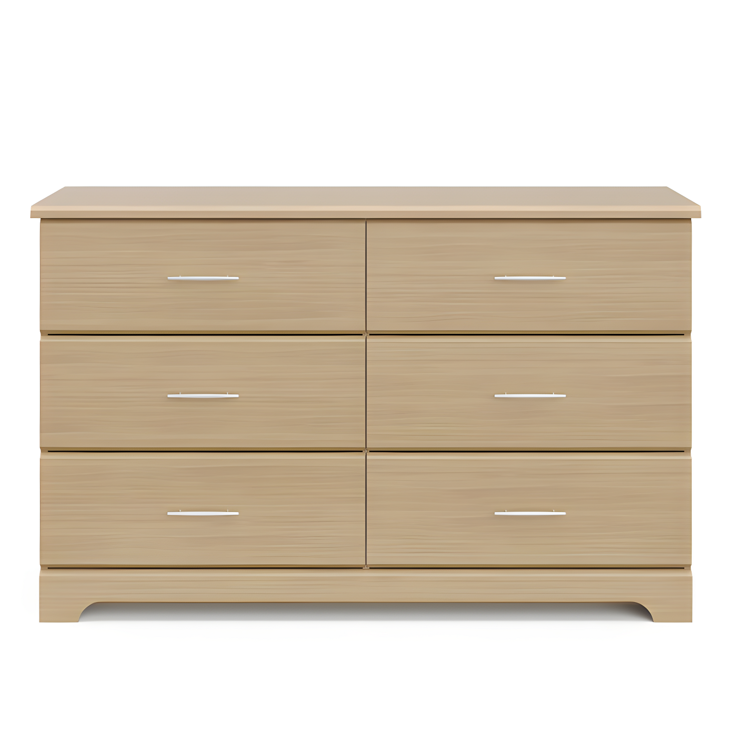 Driftwood 6-Drawer Double Nursery Dresser with Metal Handles