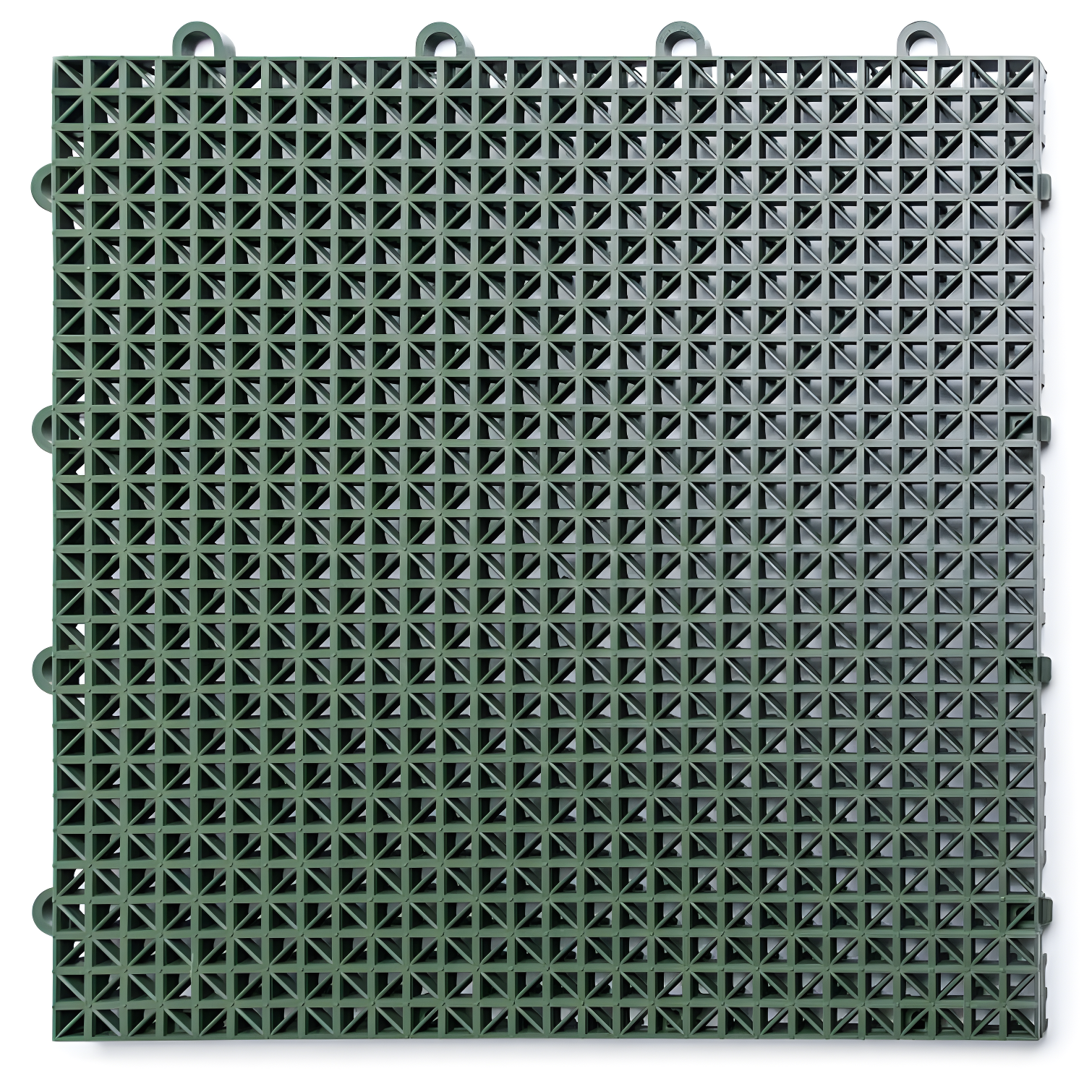 12" x 12" Green Plastic Interlocking Deck Tile (40-Pack)