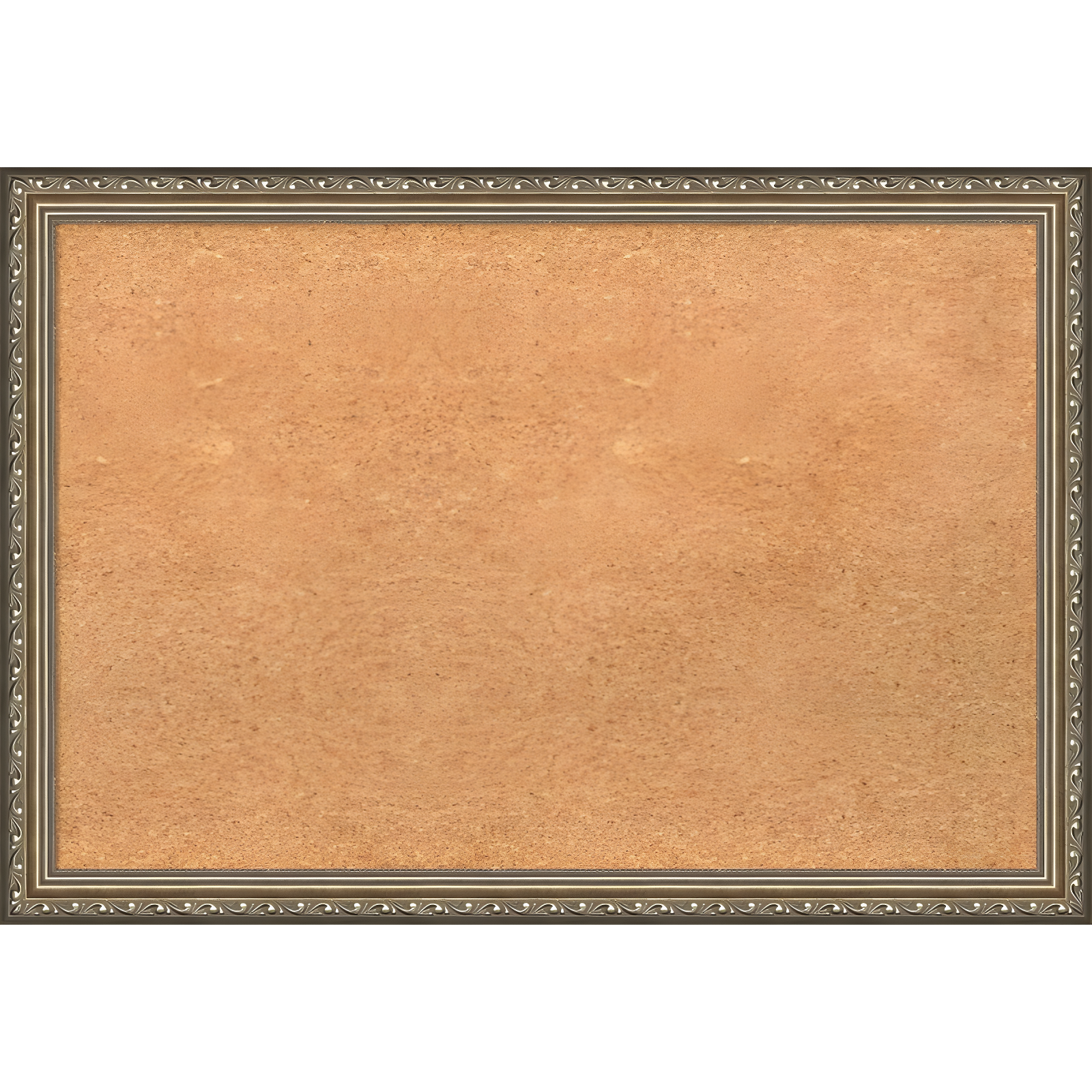 Parisian Silver Wood Framed Brown Cork Memo Board